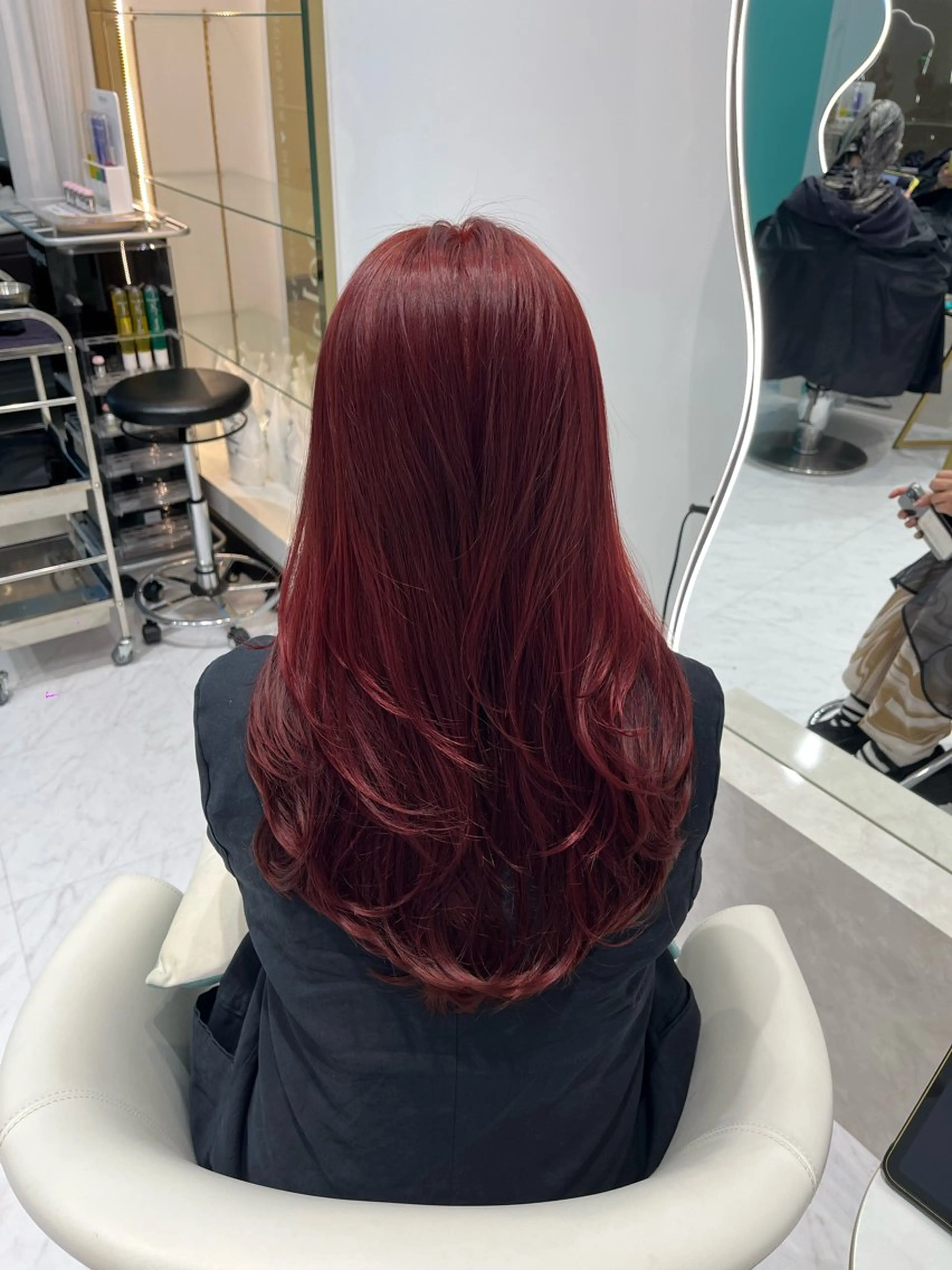 ロング カラー ヘアカラー トリートメント 名駅/大人韓国ヘア 艶カラー/Rihoのヘアスタイル