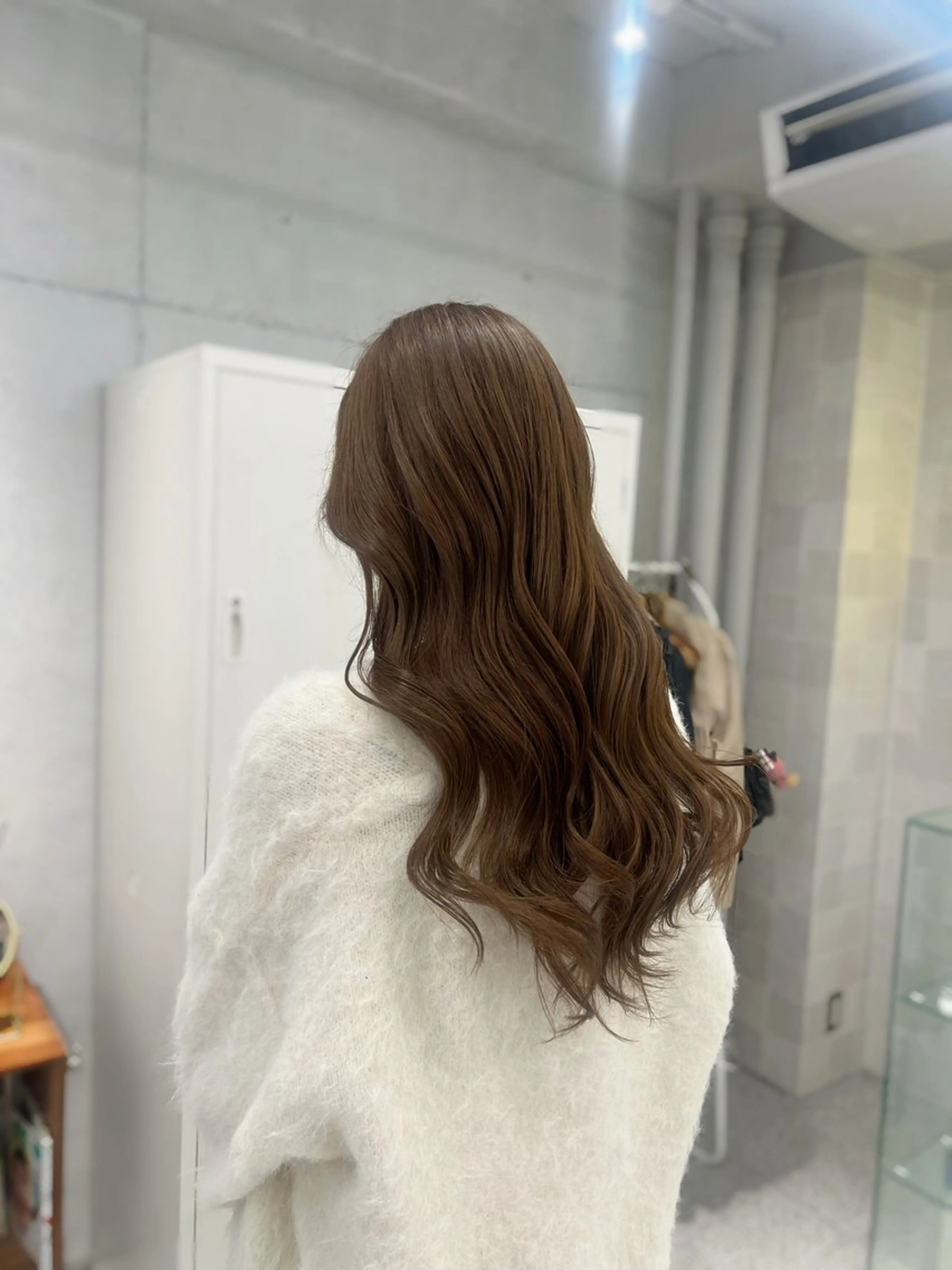 ロング カラー ベージュカラー ヘーゼル ヘアカラー トリートメント 韓国ヘア☁️ mitsukiのヘアスタイル