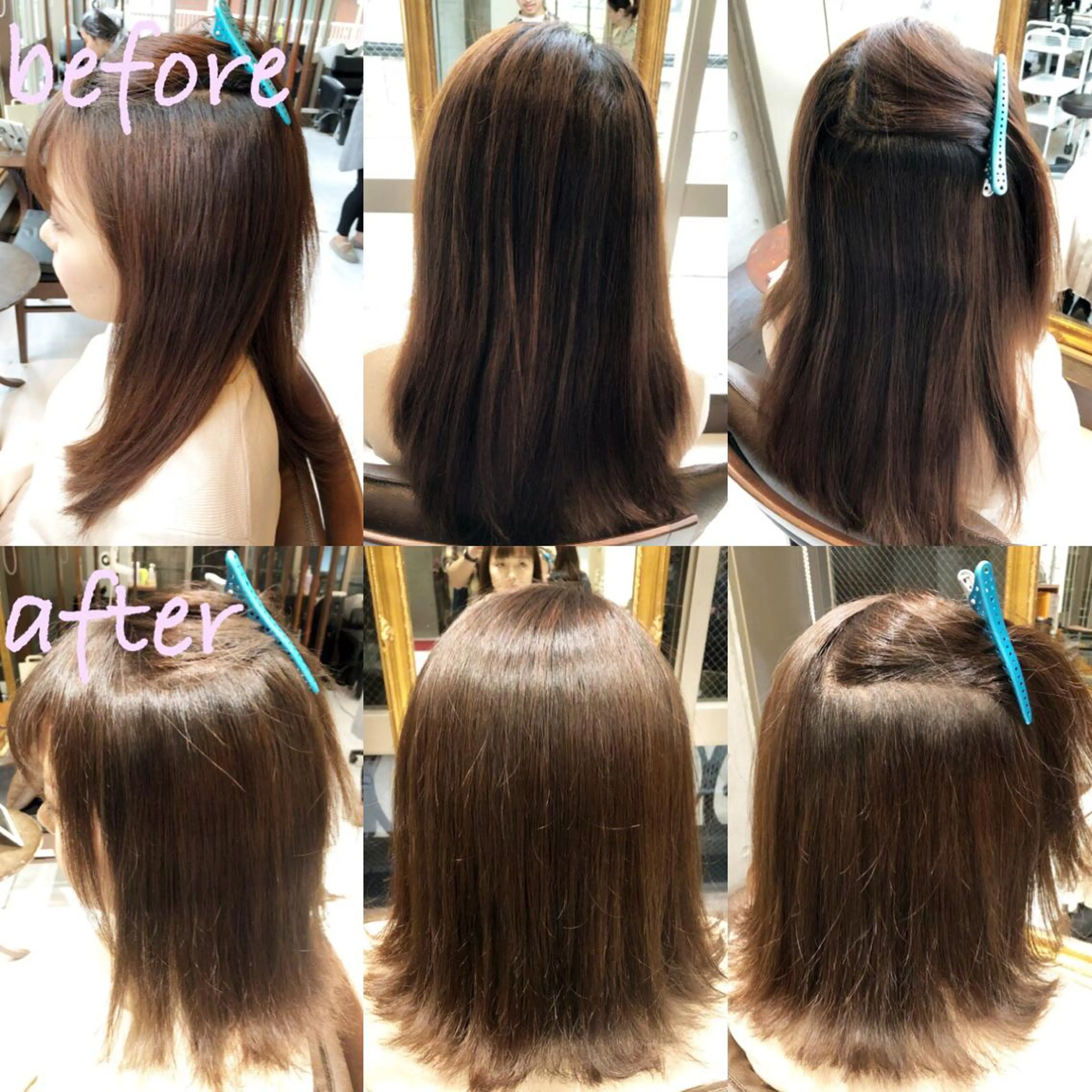 セミロング カラー パーマ アディクシーカラー ストレートパーマ ブリーチ縮毛矯正/ デサキ ショウヘイのヘアスタイル