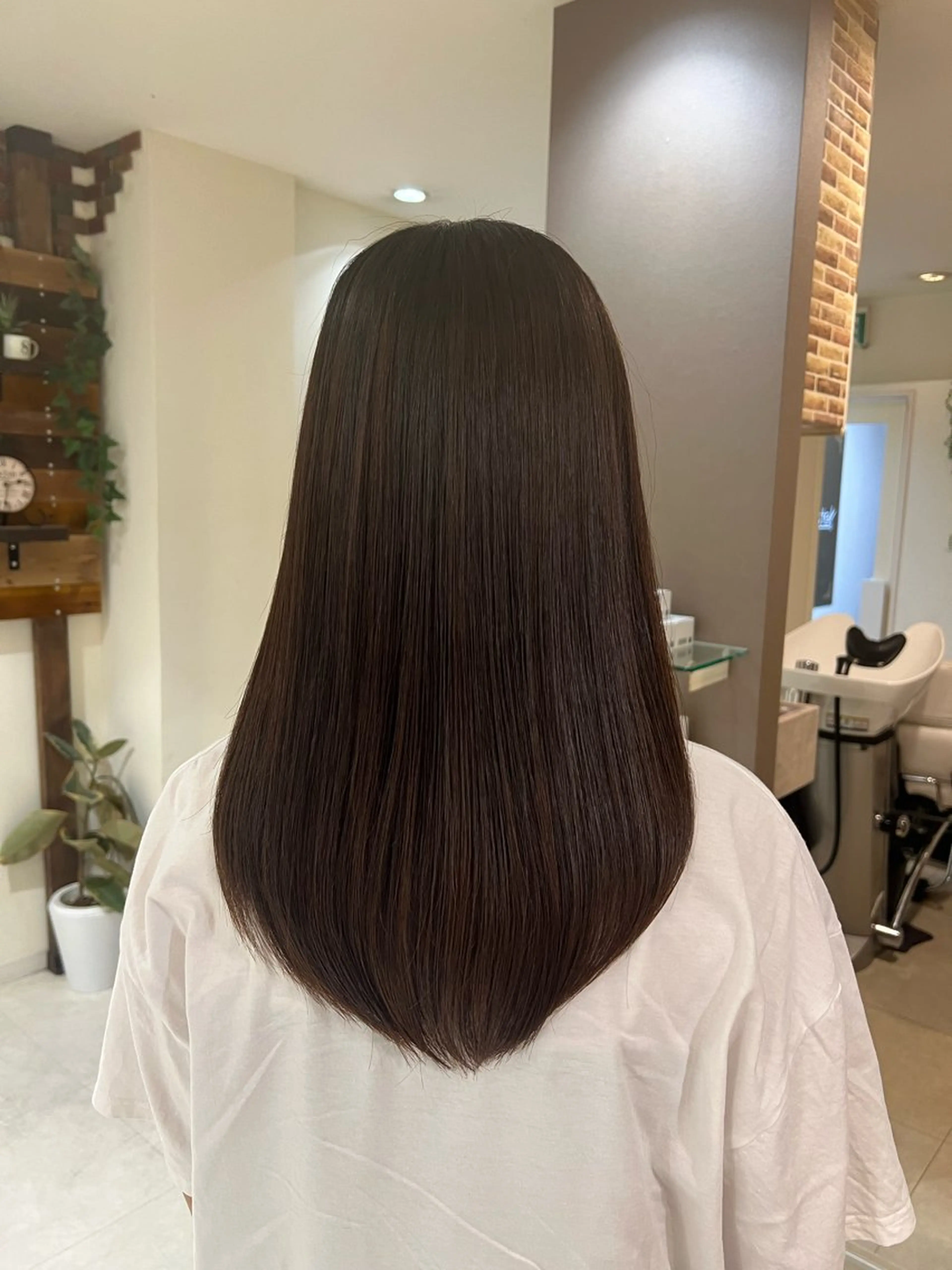 セミロング 髪質改善 トリートメント 酸熱トリートメント 髪質改善メニュー 長井 美佐子のヘアスタイル