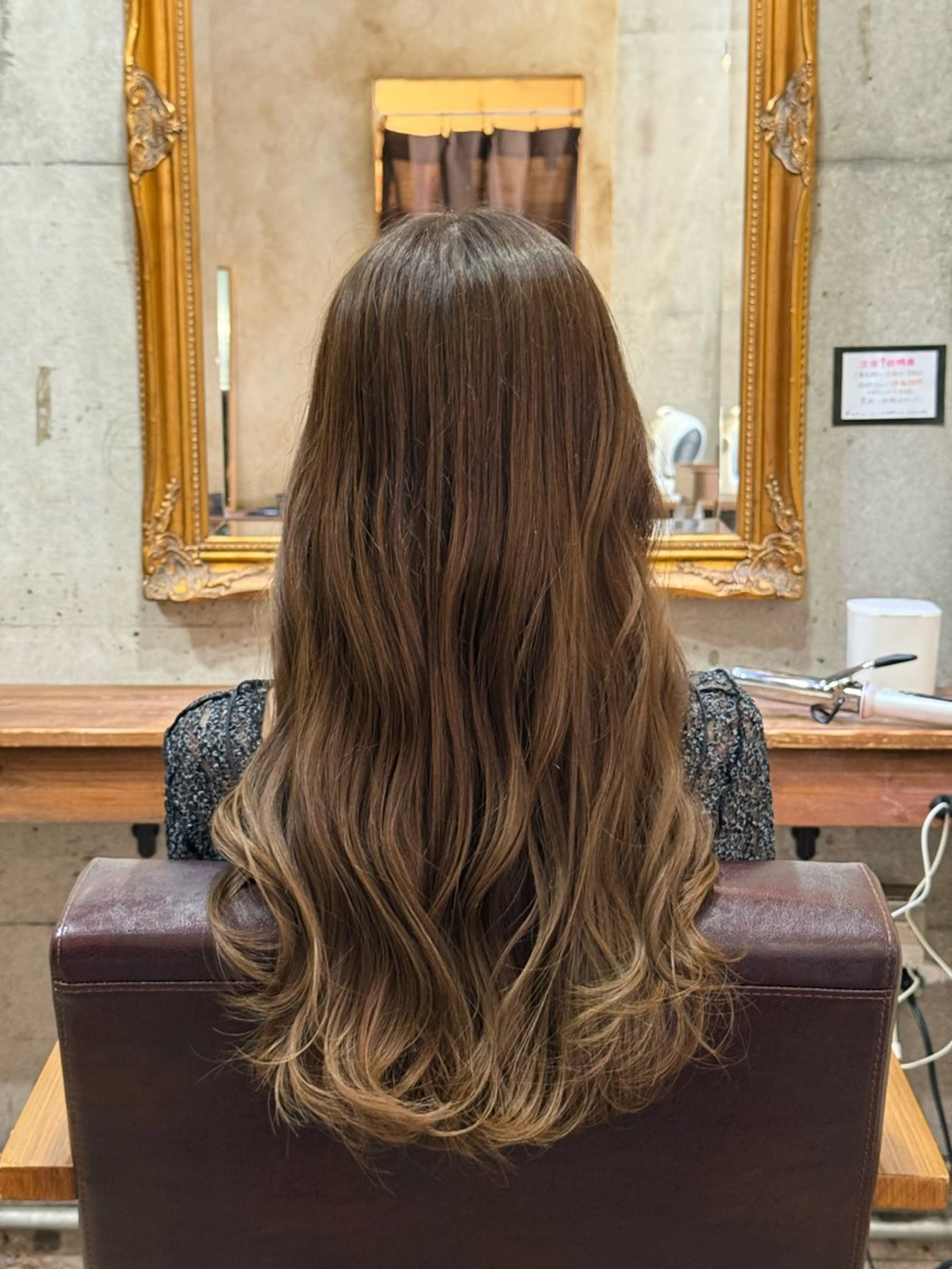 ロング カット ヘアカラー トリートメント ✂︎cadre✂︎ 🪶かまだれいし🪶のヘアスタイル