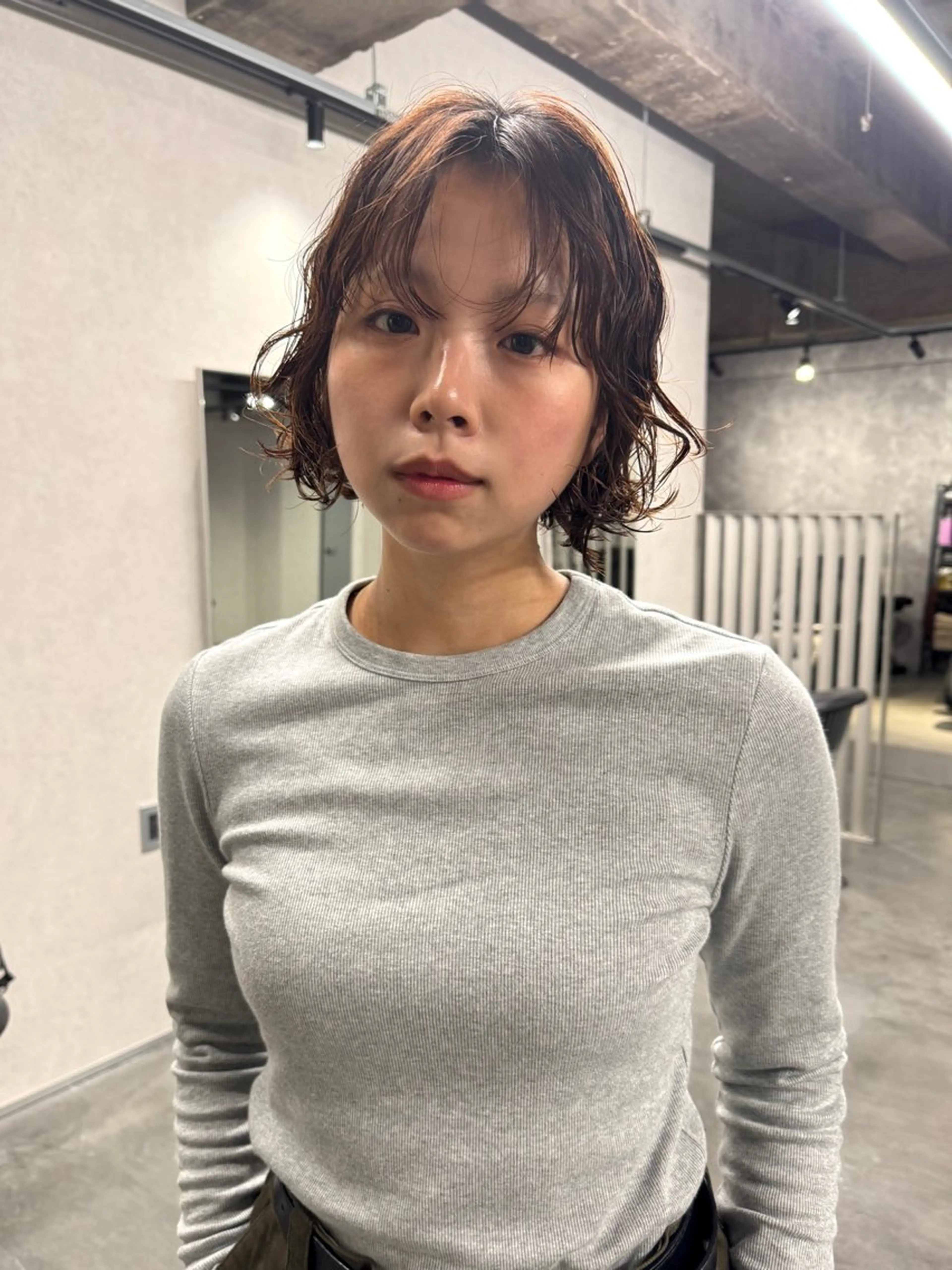 ショート パーマ もりしま あやかのヘアスタイル