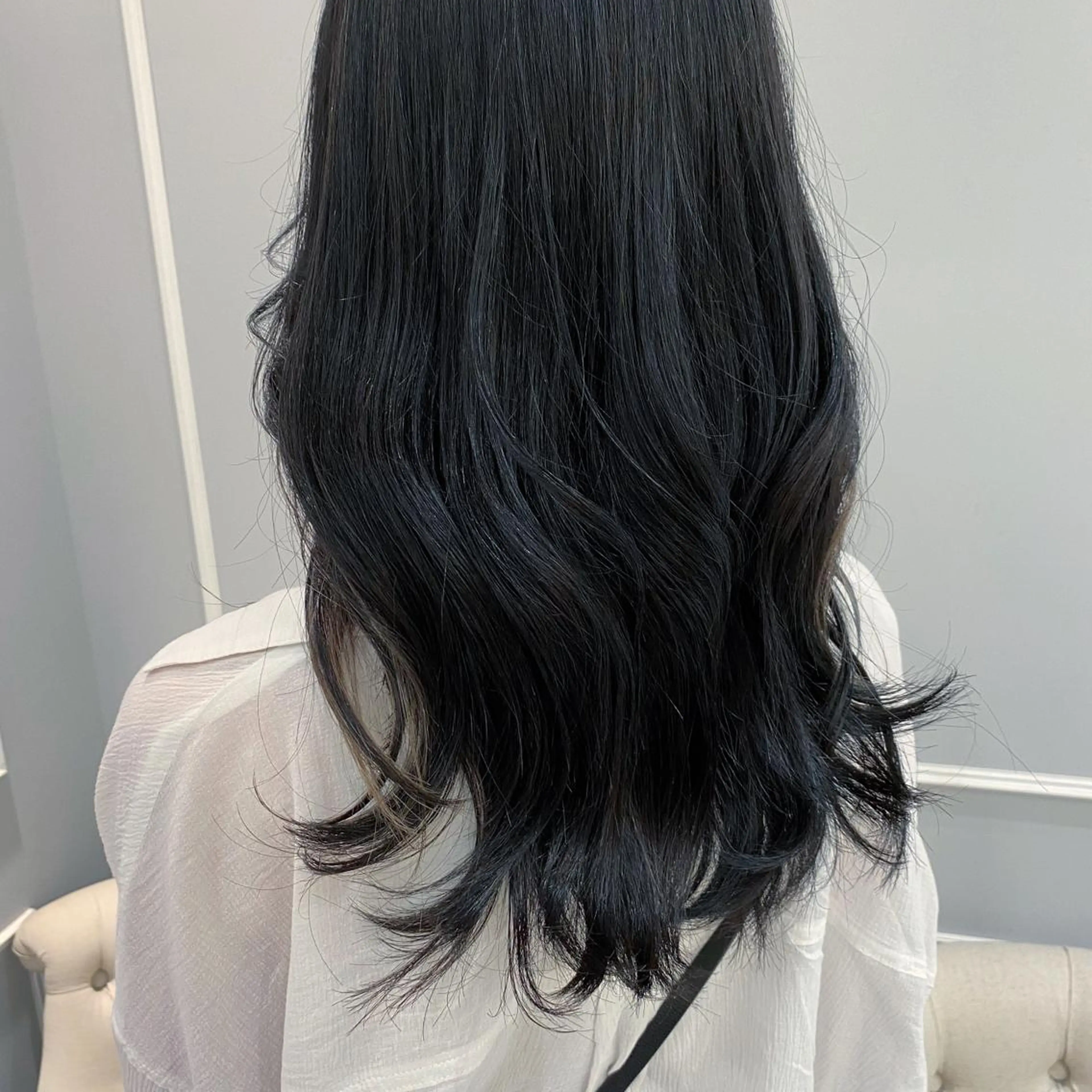 セミロング カラー 韓国ヘア🍒渡辺 咲🍒のヘアスタイル