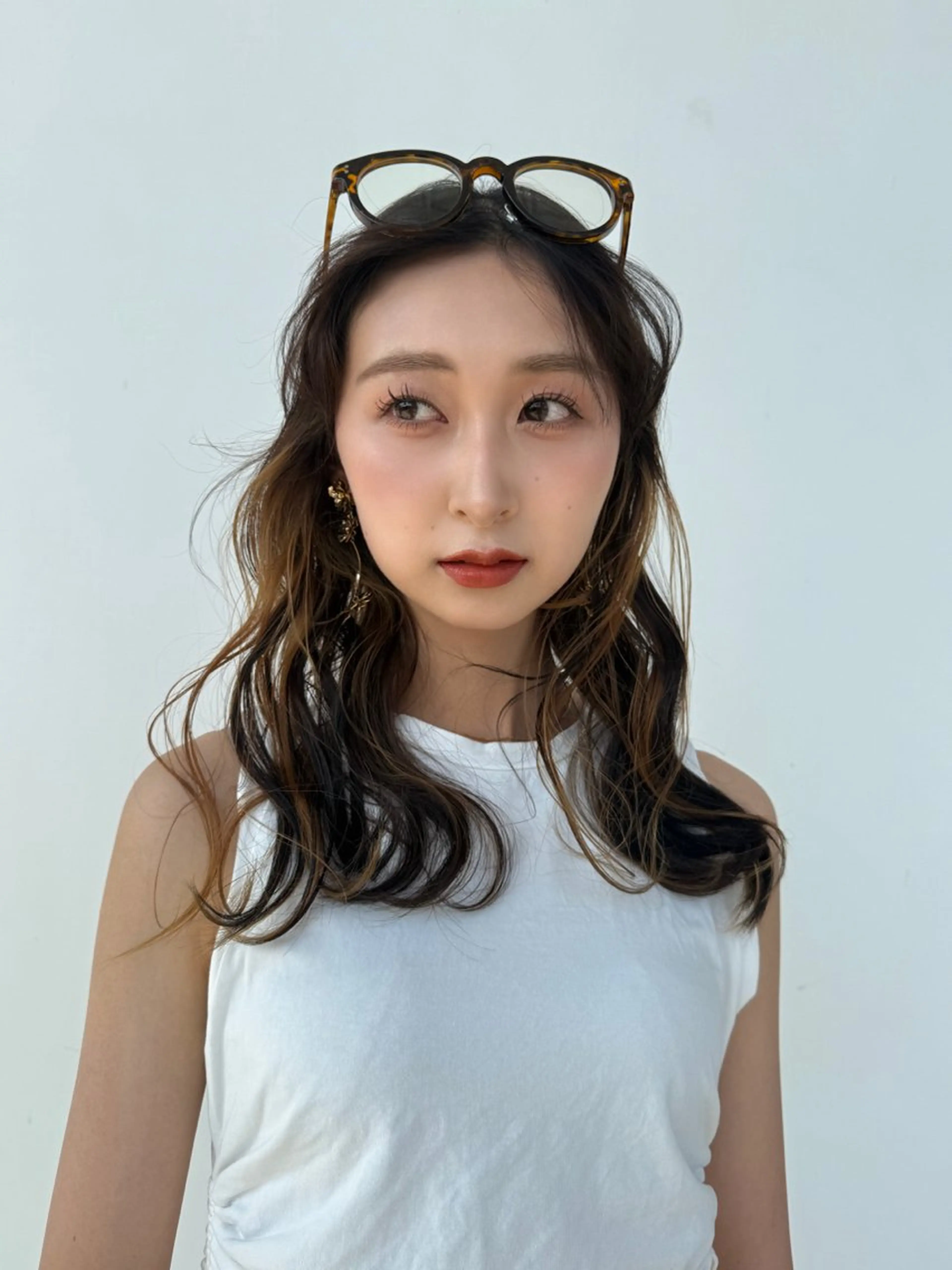 セミロング カラー KEYMAN MEGUMIのヘアスタイル