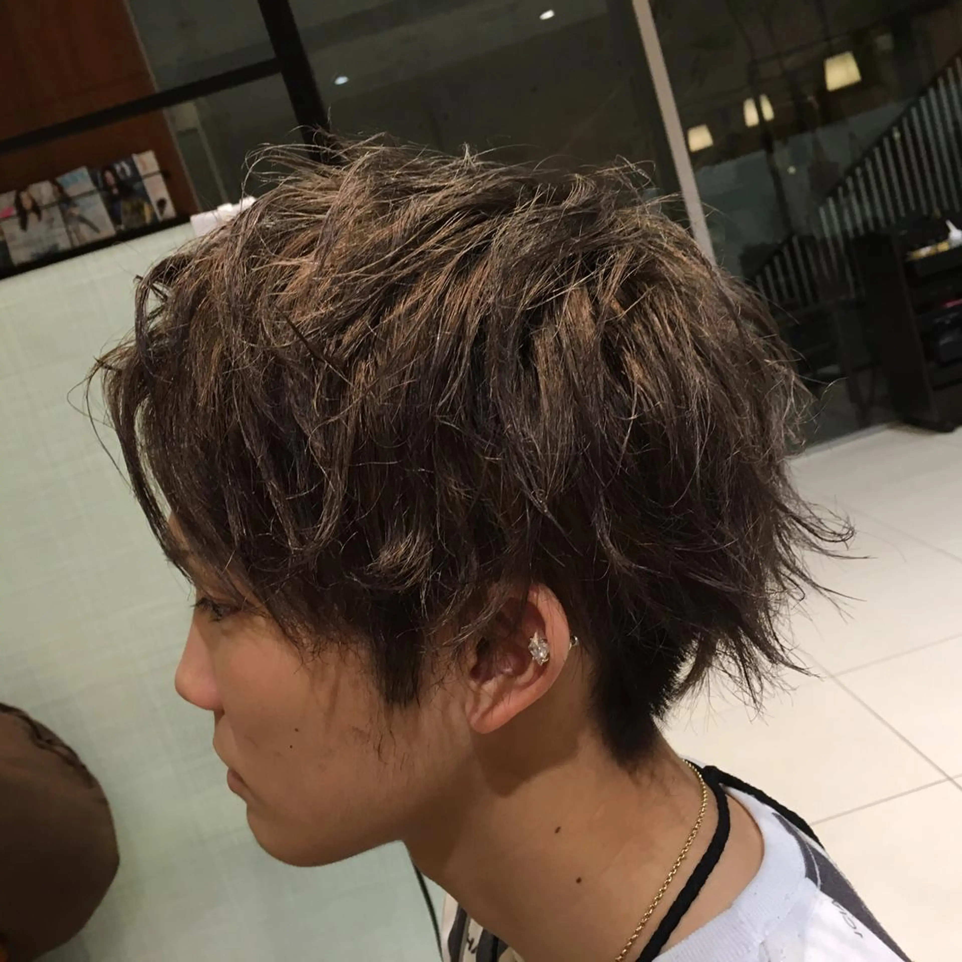 ショート カラー メンズ メンズブリーチ ブリーチ ダブルカラー カット ヘアカラー パーマ 💈大人の渋髪💈 店長　大橋侑弥のヘアスタイル