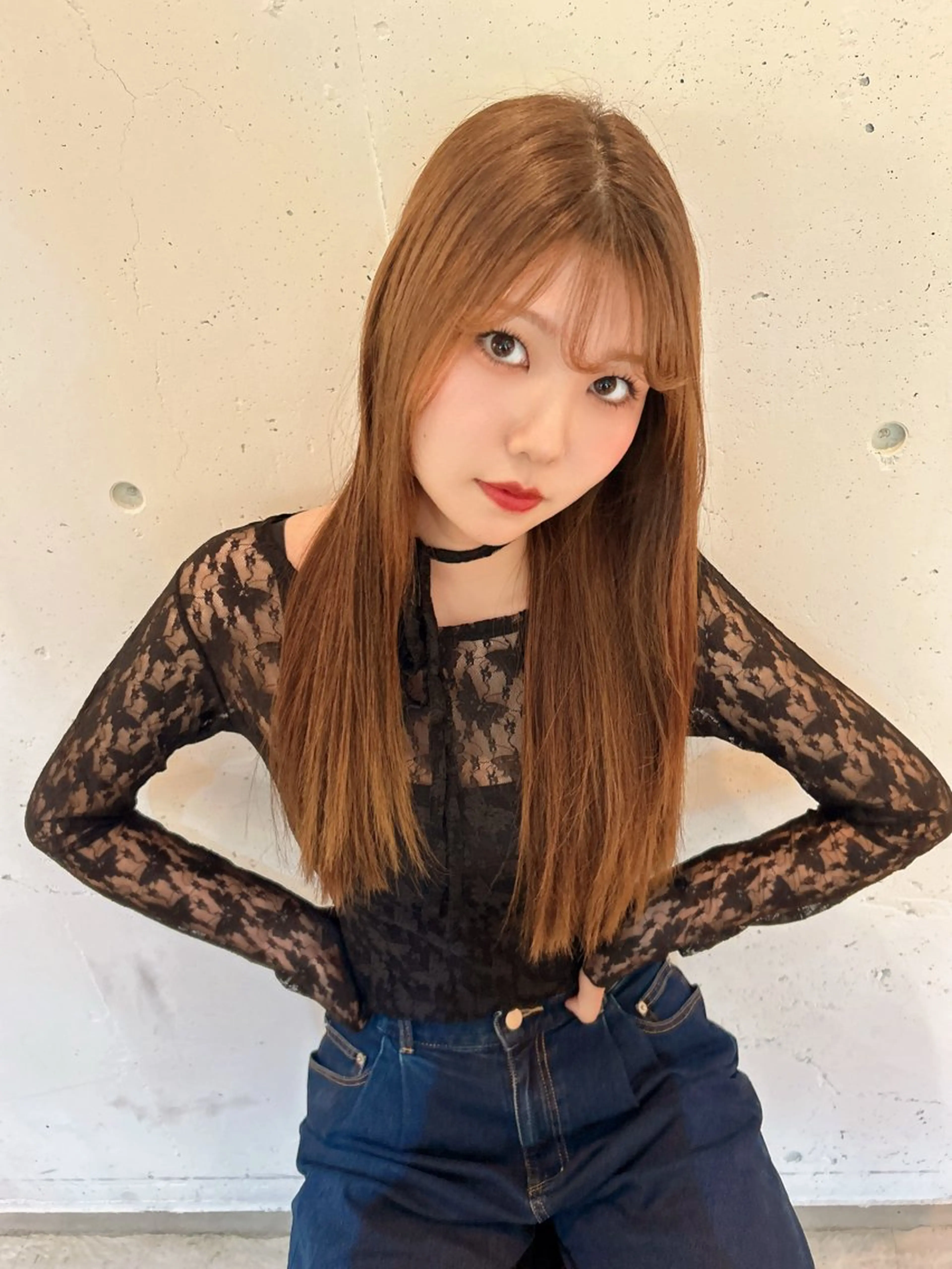 ロング FERIA桃山台🍑 𝕄𝕖𝕘𝕦のヘアスタイル