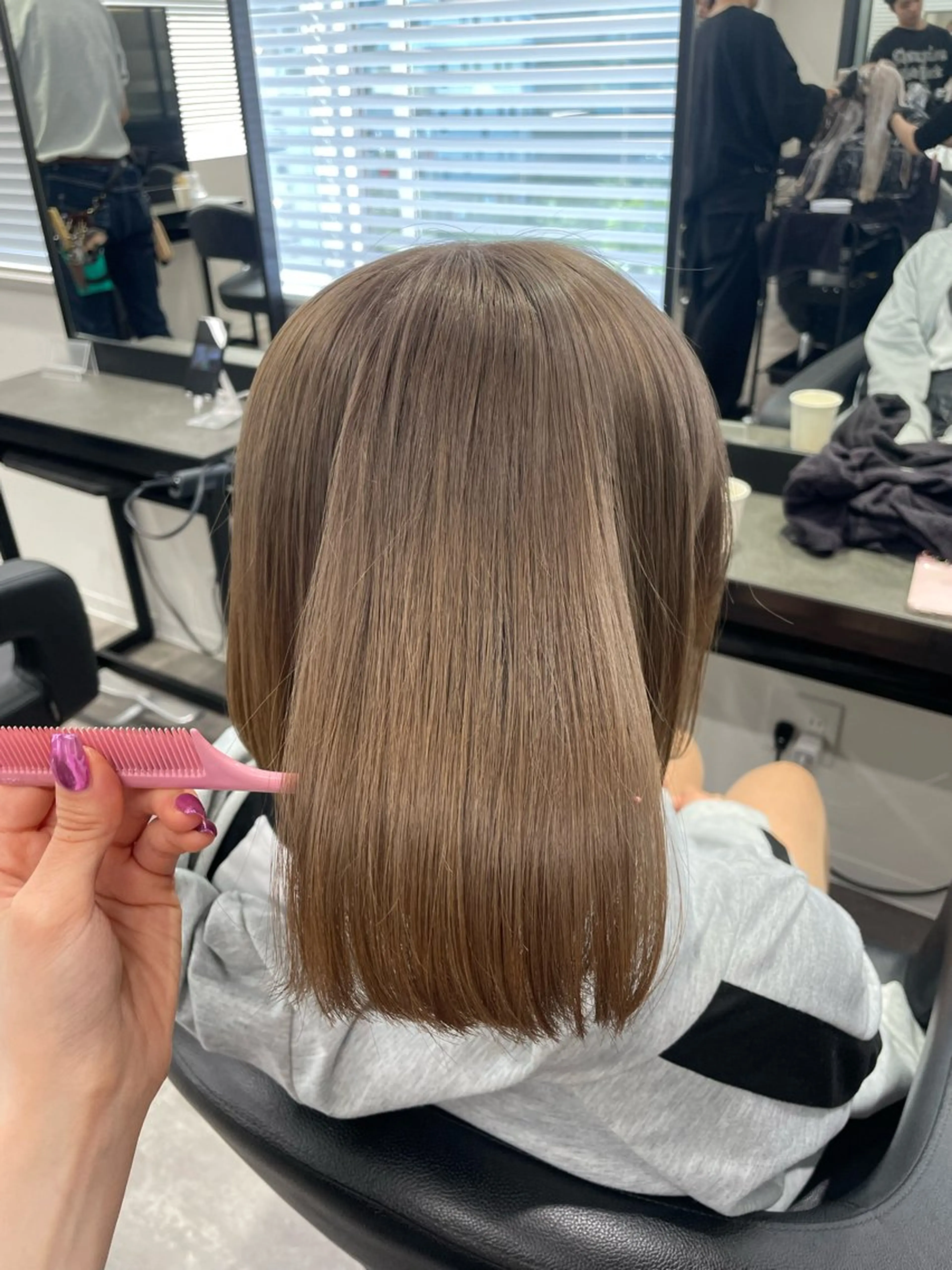 セミロング カラー 🎀暖色/ラベンダー /paru🤍のヘアスタイル