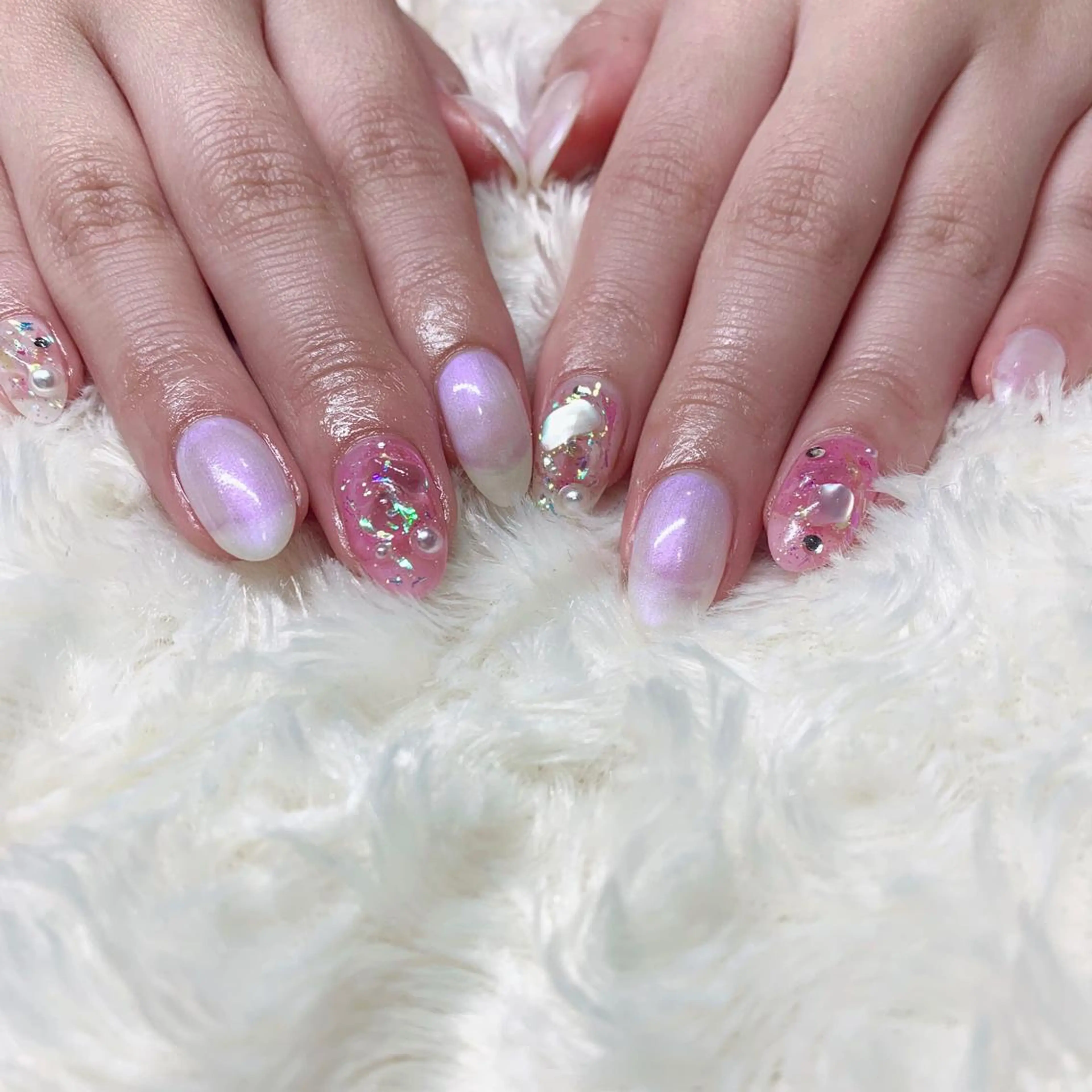 カラー ネイル ハンドネイル Cozy_ ilumのネイルデザイン