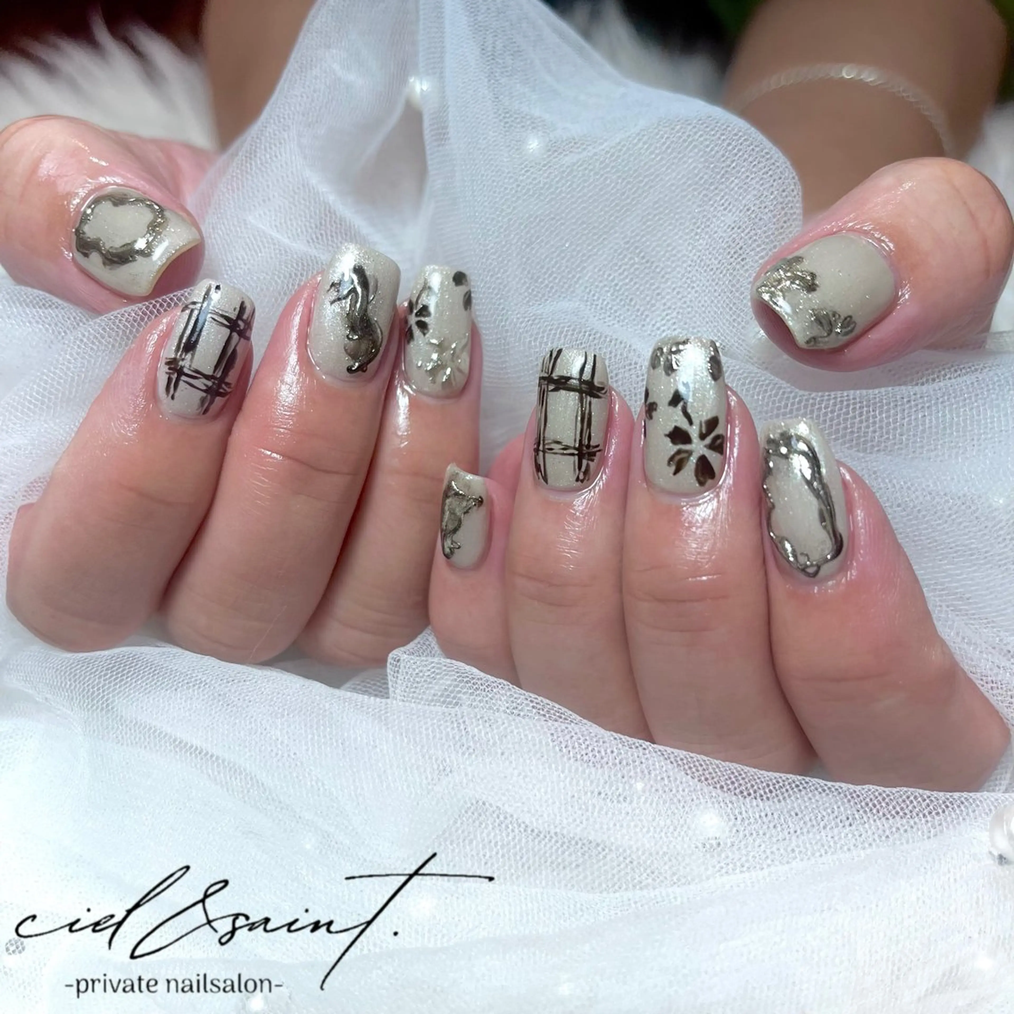 ネイル ハンドネイル nail salon ciel&saintのネイルデザイン