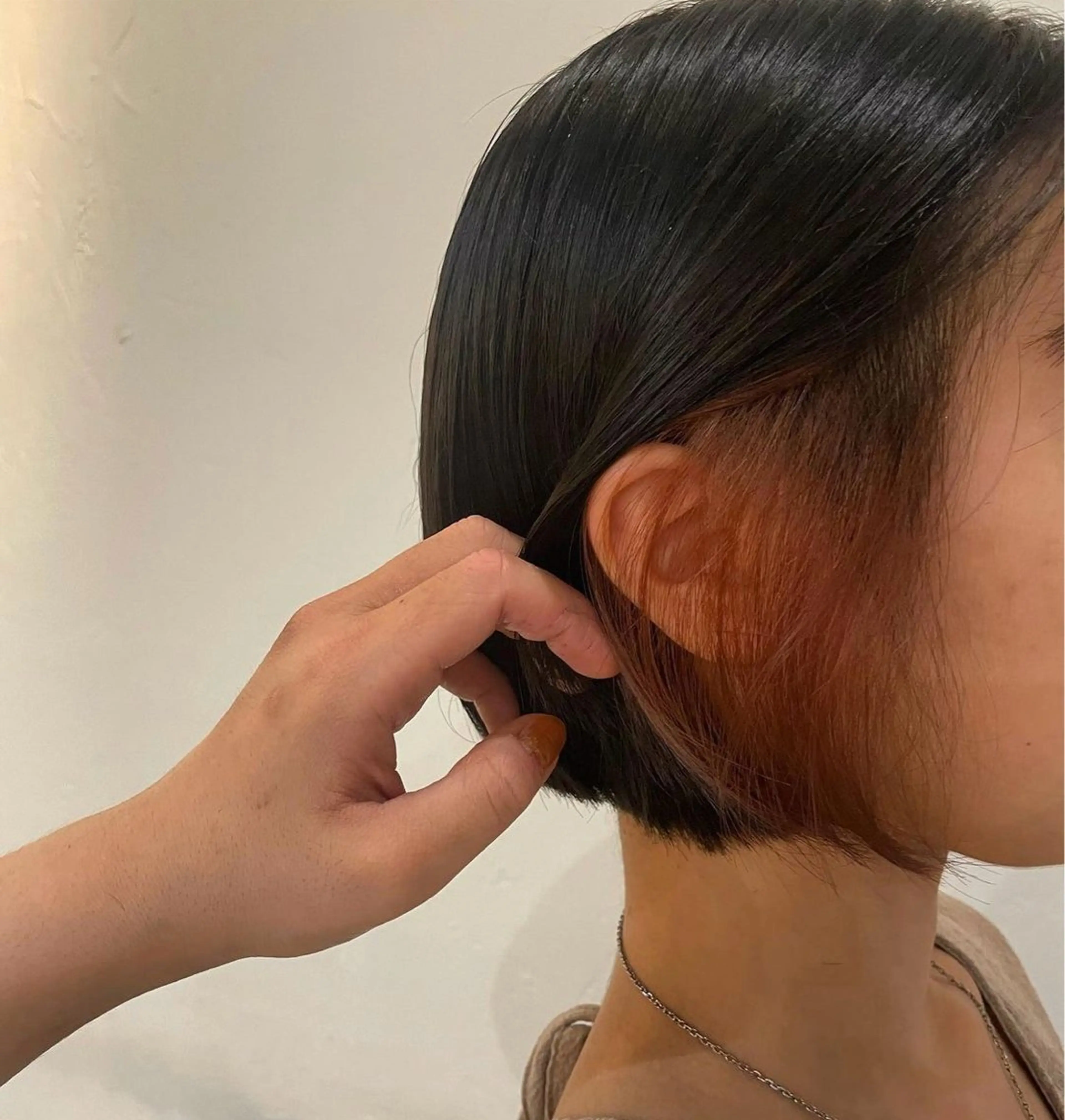 カラー イヤリングカラー ヘアカラー Sherry/R 三川町　山本なつみのヘアスタイル