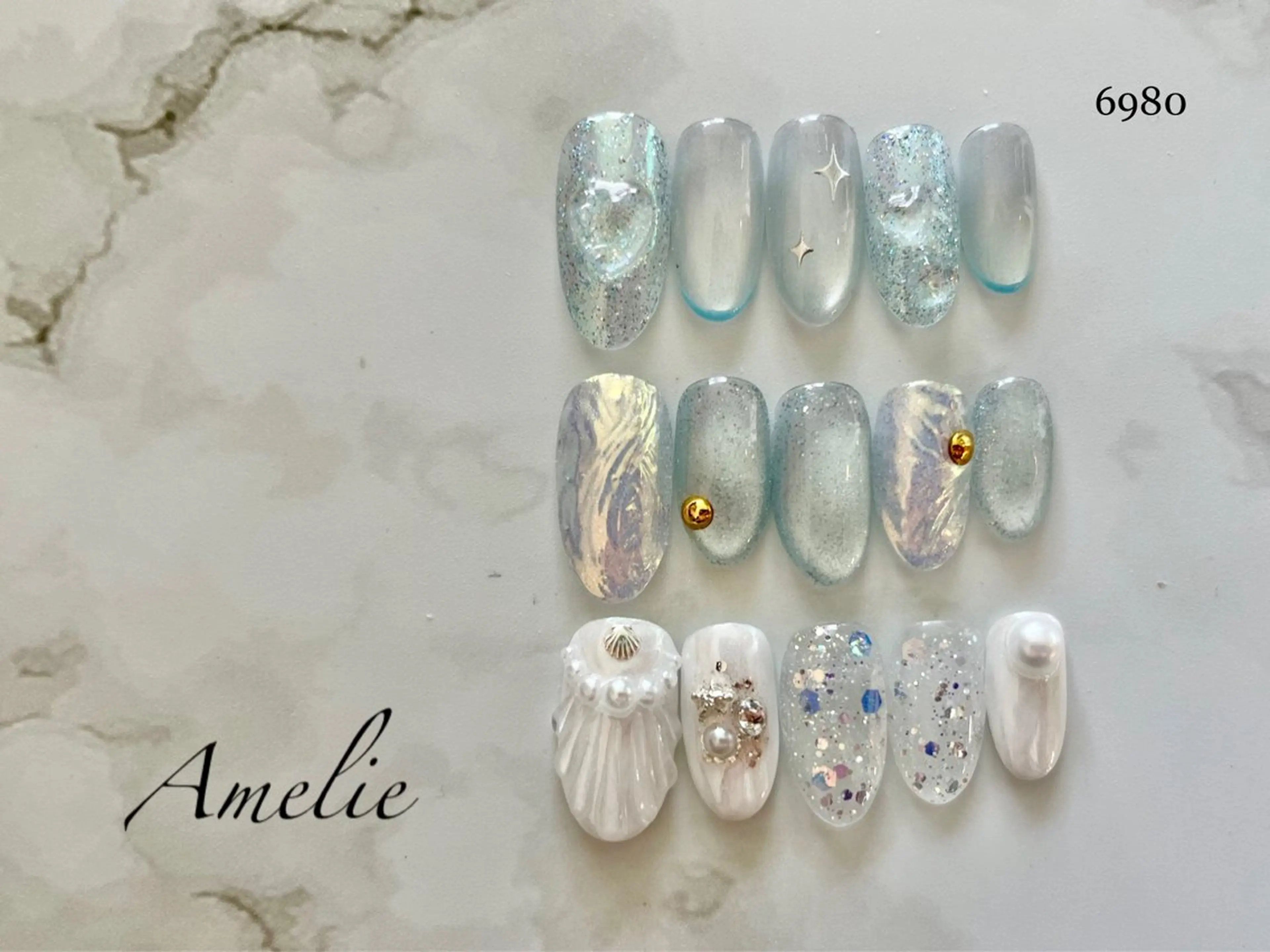 ネイル ハンドネイル いちじゅう あおいのネイルデザイン