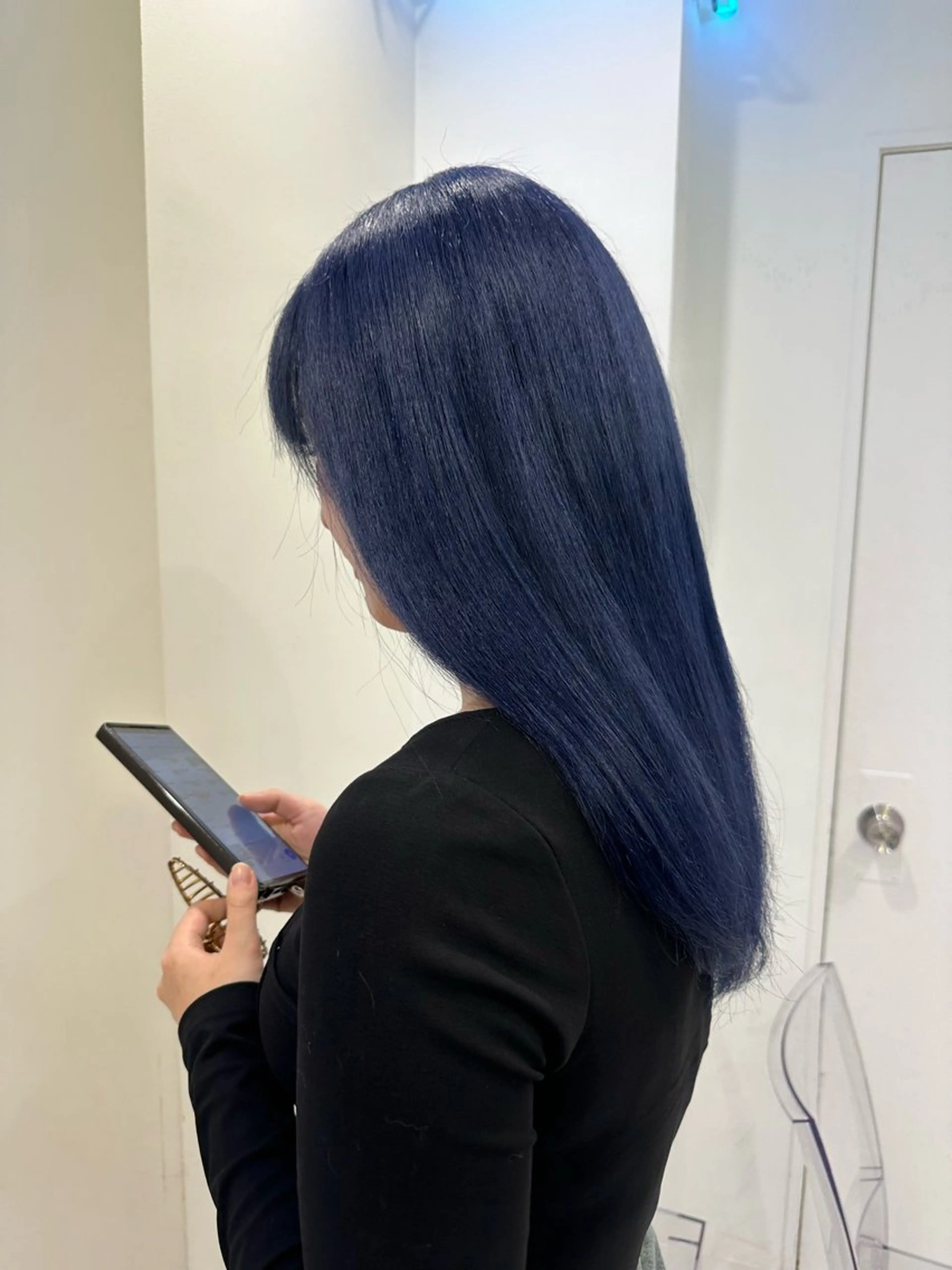 ロング カラー ブルーカラー ブルーラベンダー ラベンダーカラー ヘアカラー トリートメント 渋谷/透明感カラー /半個室/こうめいのヘアスタイル