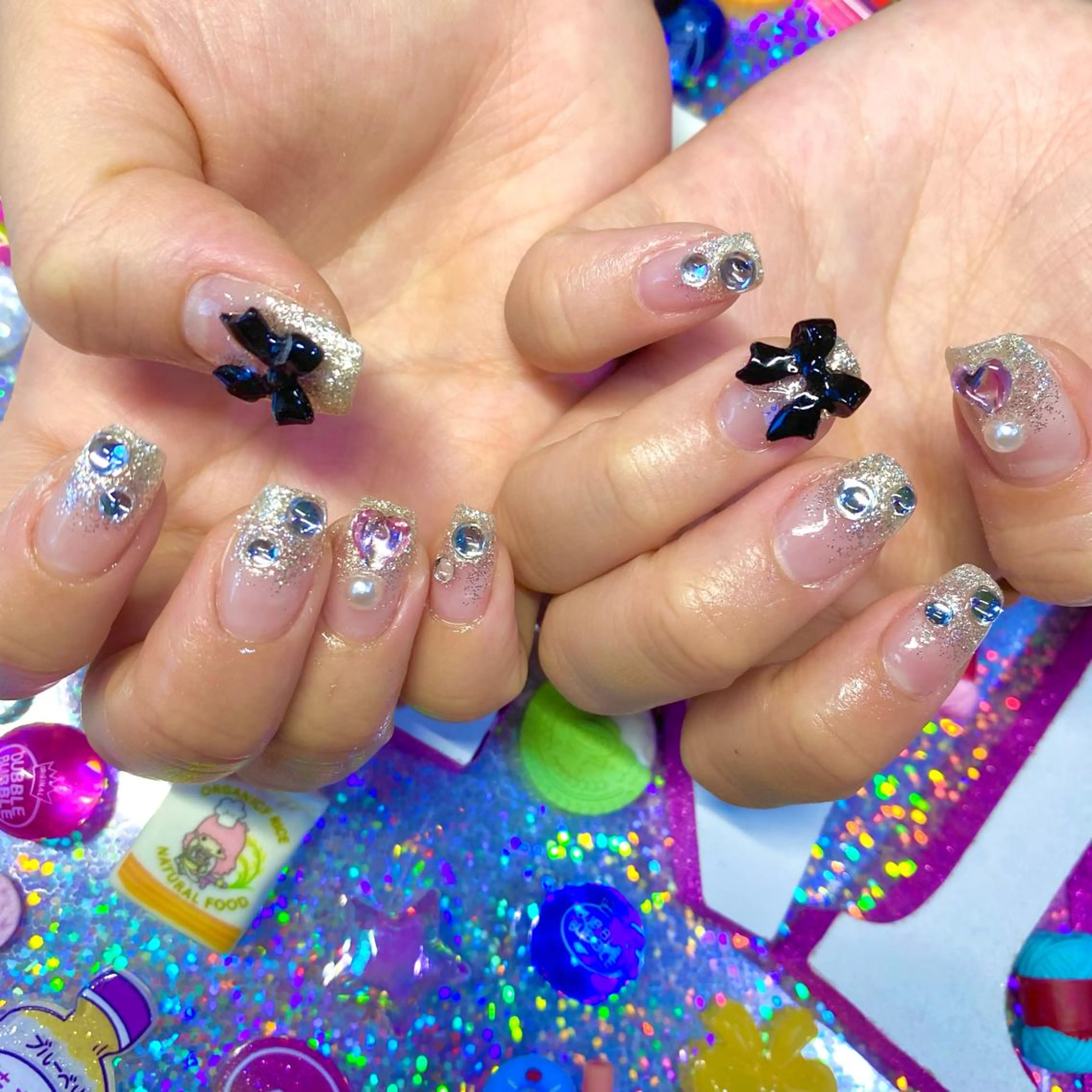 ネイル アートネイル クリアネイル ジェルネイル ニュアンスネイル オフィスネイル 8appy YUKITIN.Bのネイルデザイン