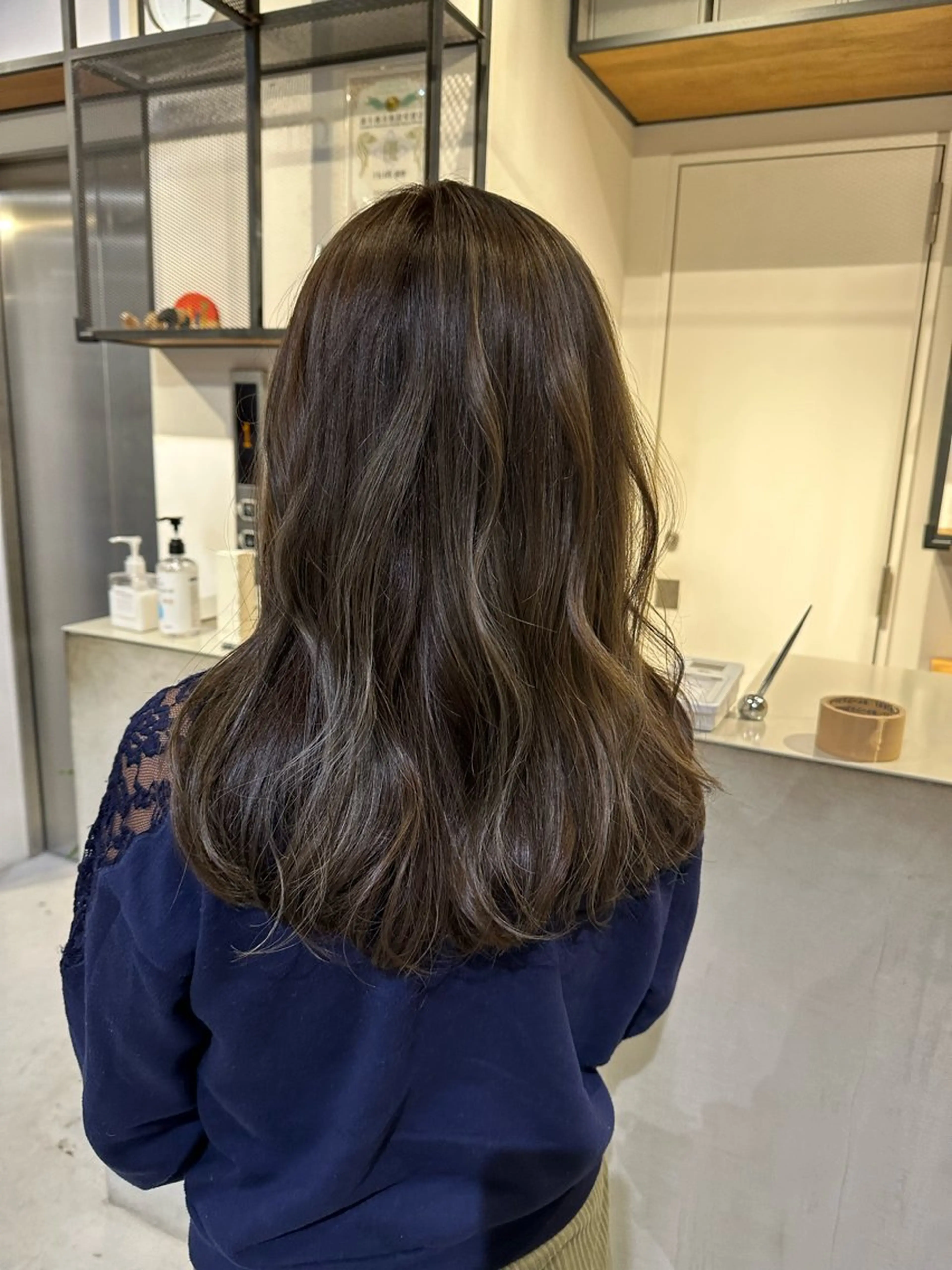 セミロング ハイライト ボブ/似合わせ レイヤーcocomoのヘアスタイル