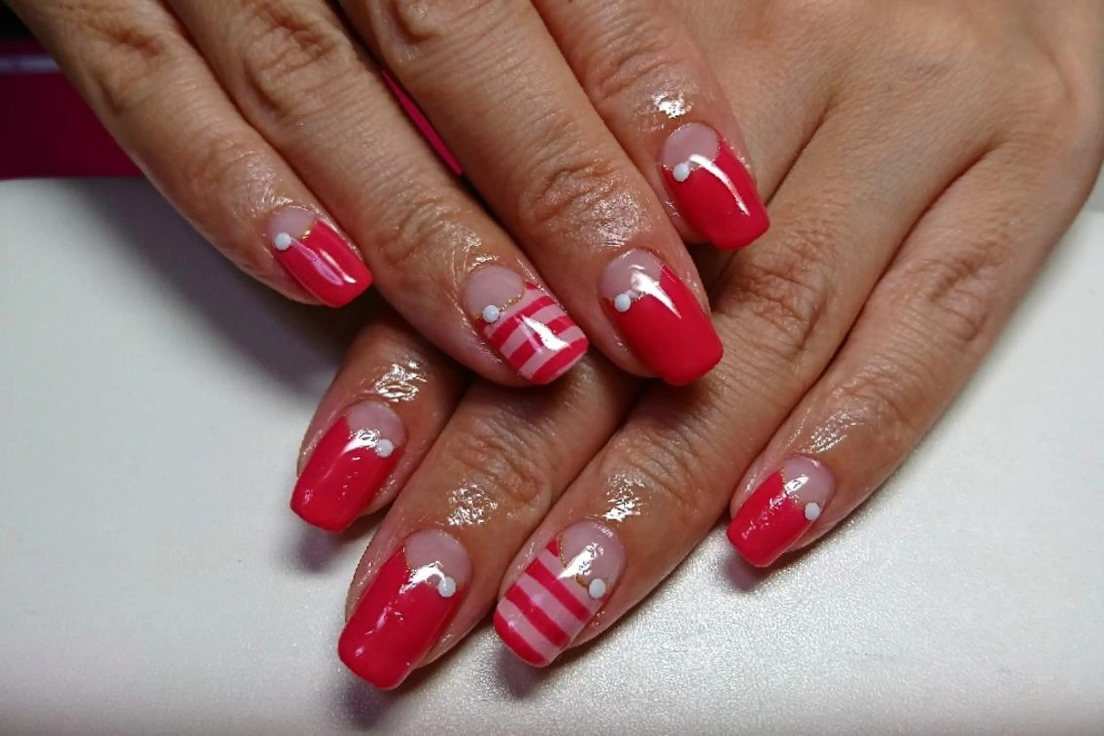 ネイル ボーダー フレンチネイル 逆フレンチ nail yukkoのネイルデザイン