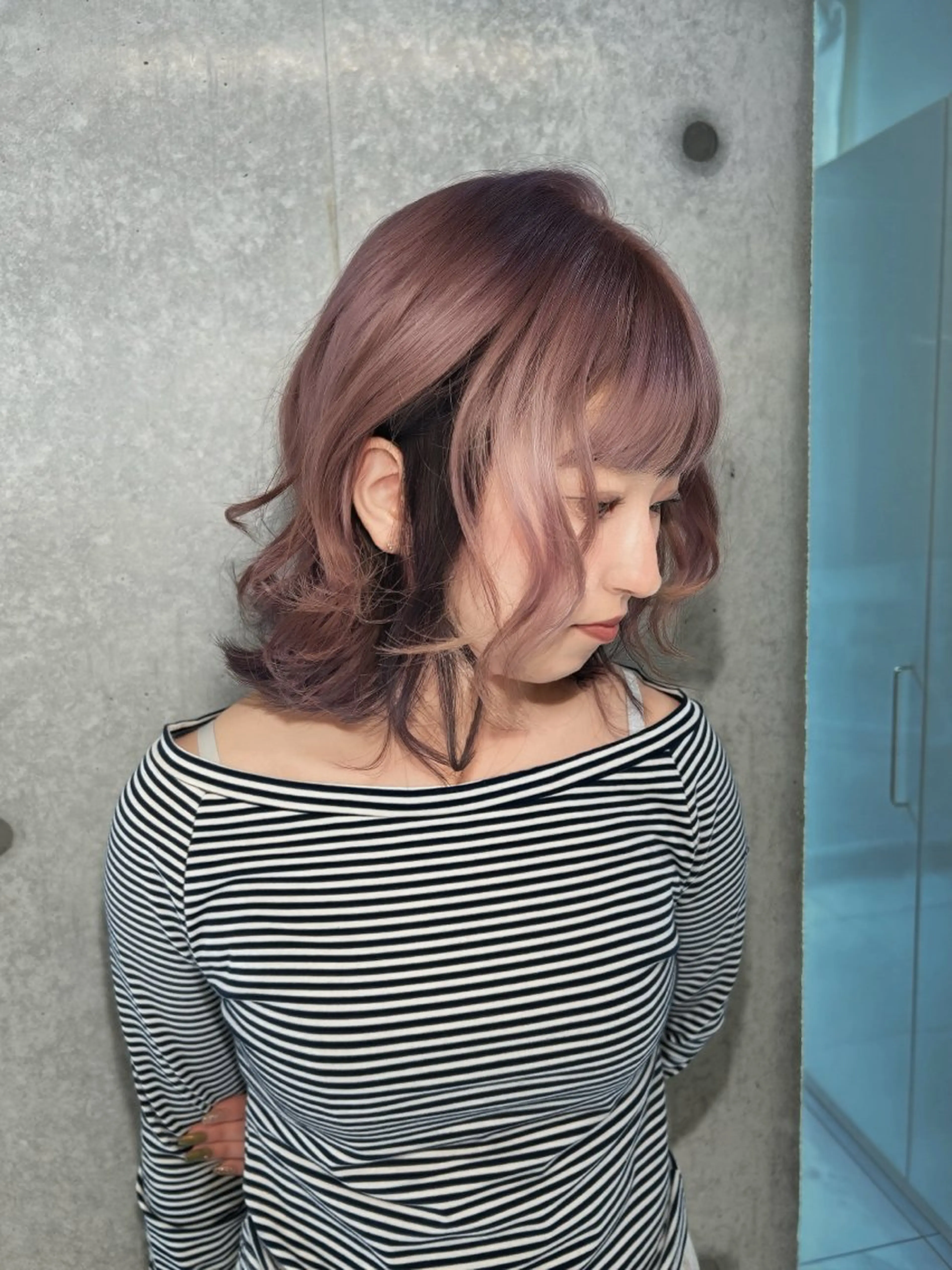 カラー ヘアカラー ️💜akari💜 ハイトーン/レイヤーのヘアスタイル