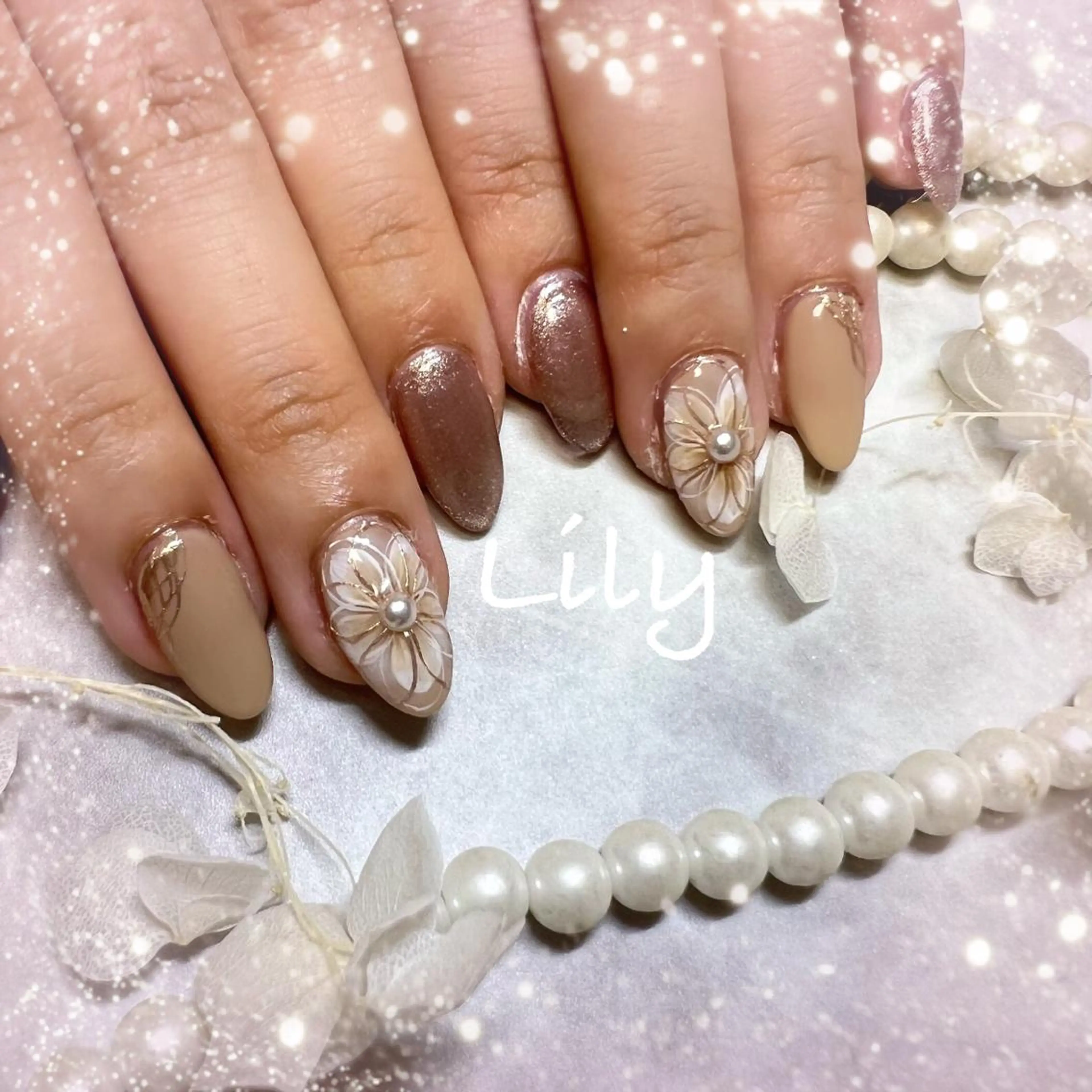 ネイル ハンドネイル Lily*nail 🌻Mii🌻のネイルデザイン