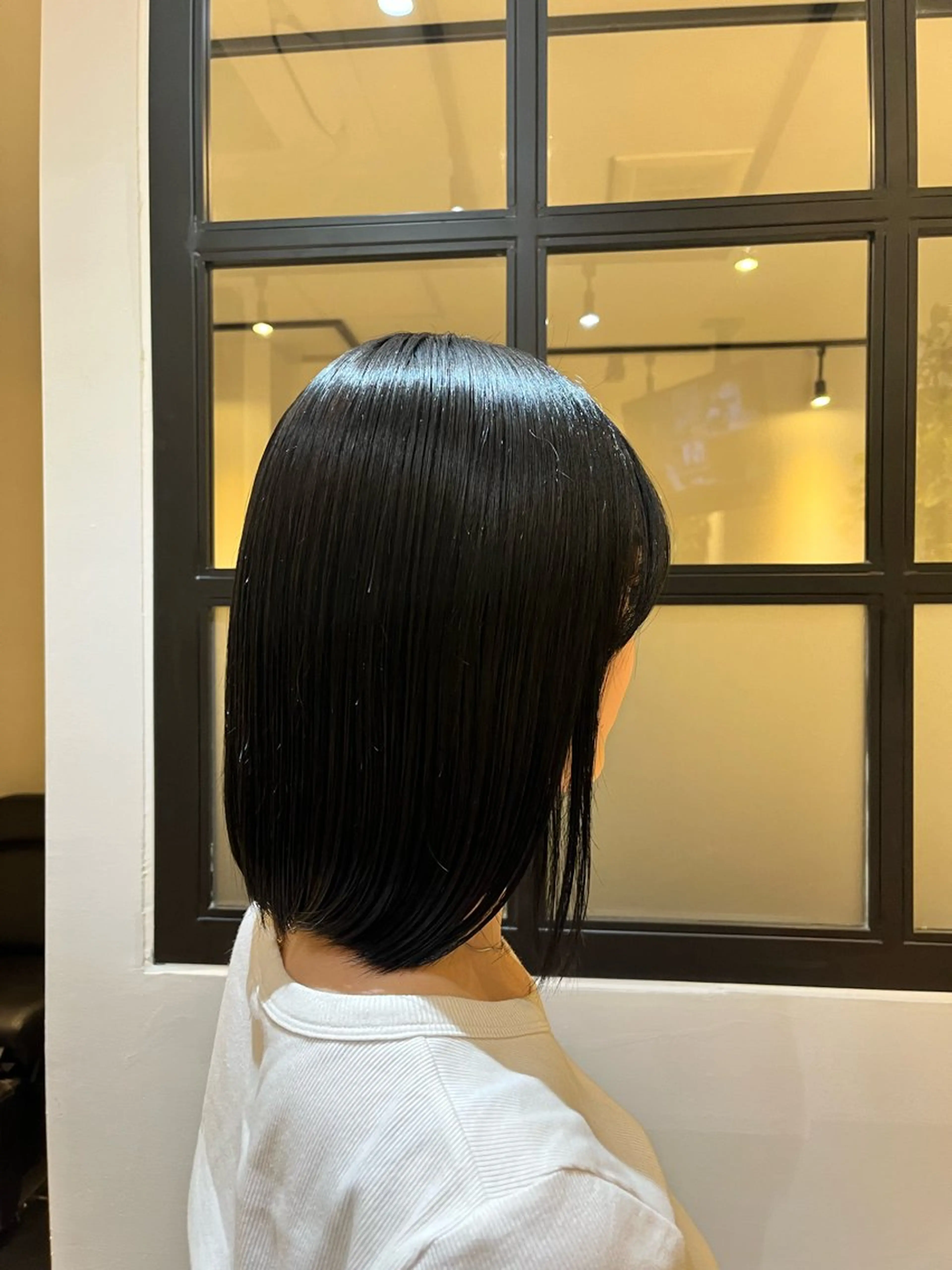 ミディアム カラー 黒髪 ヘアカラー トリートメント Rika🎀美髪矯正 /透明感カラー🫧のヘアスタイル