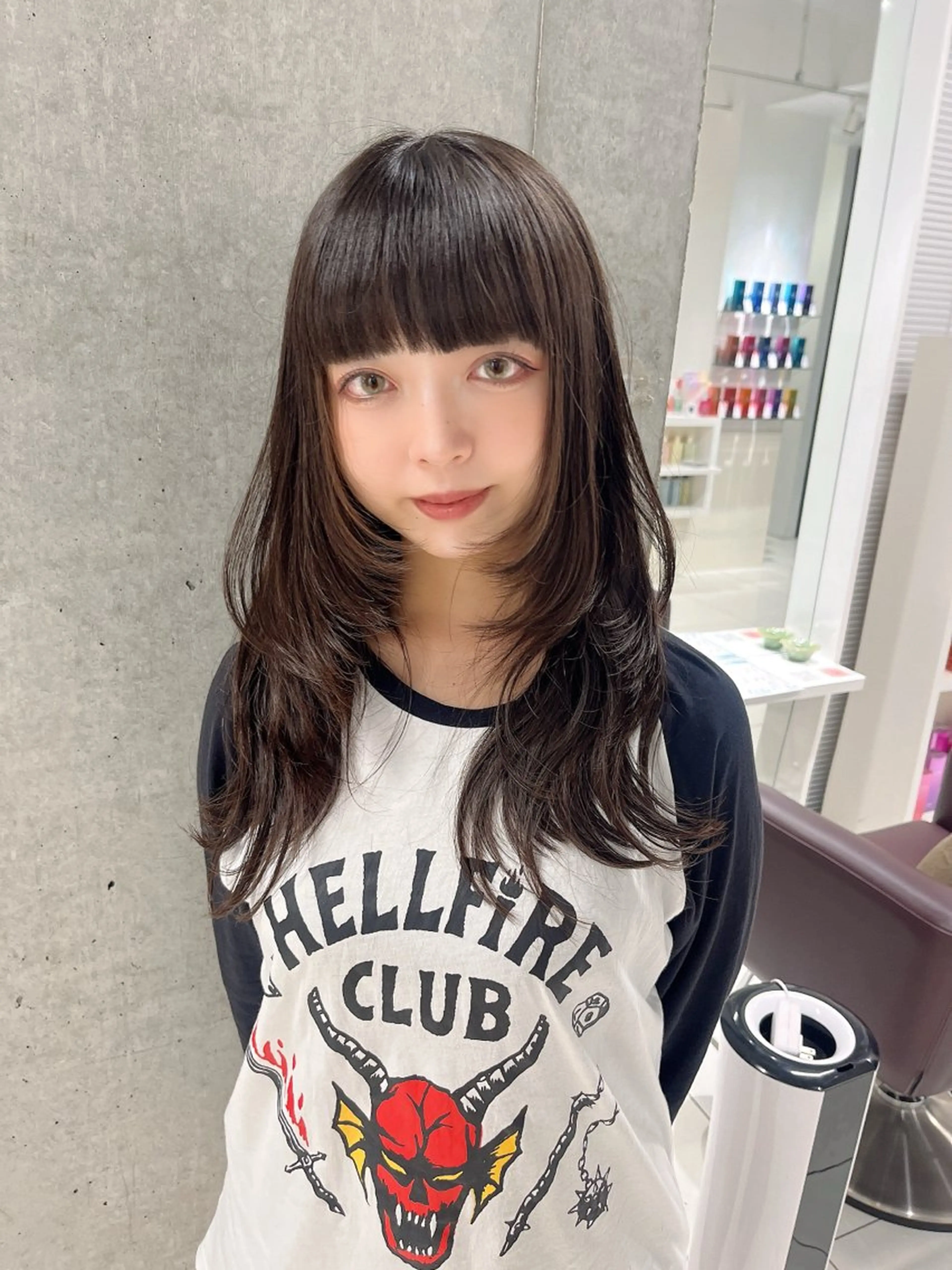 ロング レイヤーカット ウルフカット ウルフレイヤー りおな/髪質改善/ カラー /平尾のヘアスタイル