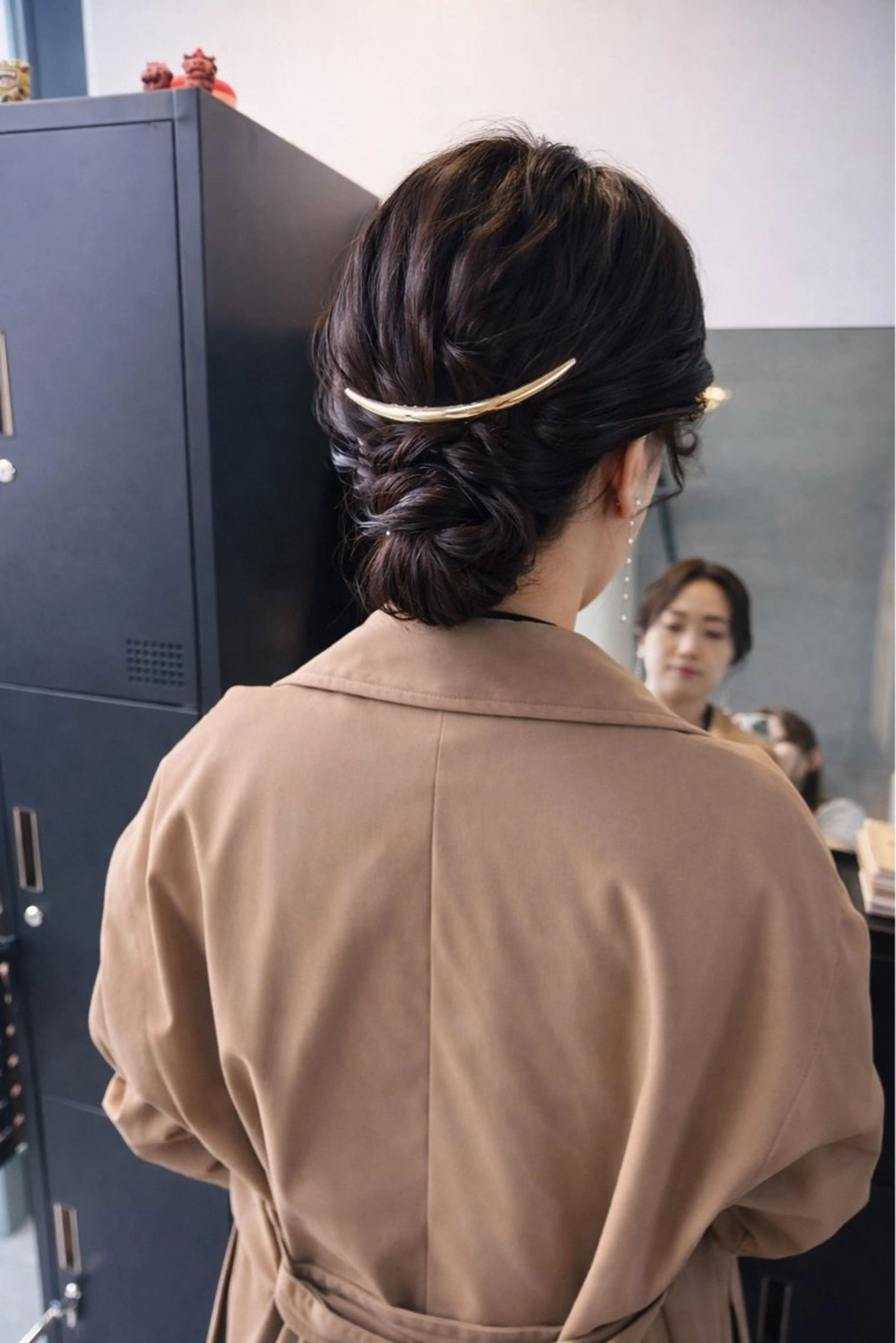 ロング カラー パーマ ヘアアレンジ ヘアカラー トリートメント 透明感/オリーブ/ グレージュ/YUKAのヘアスタイル