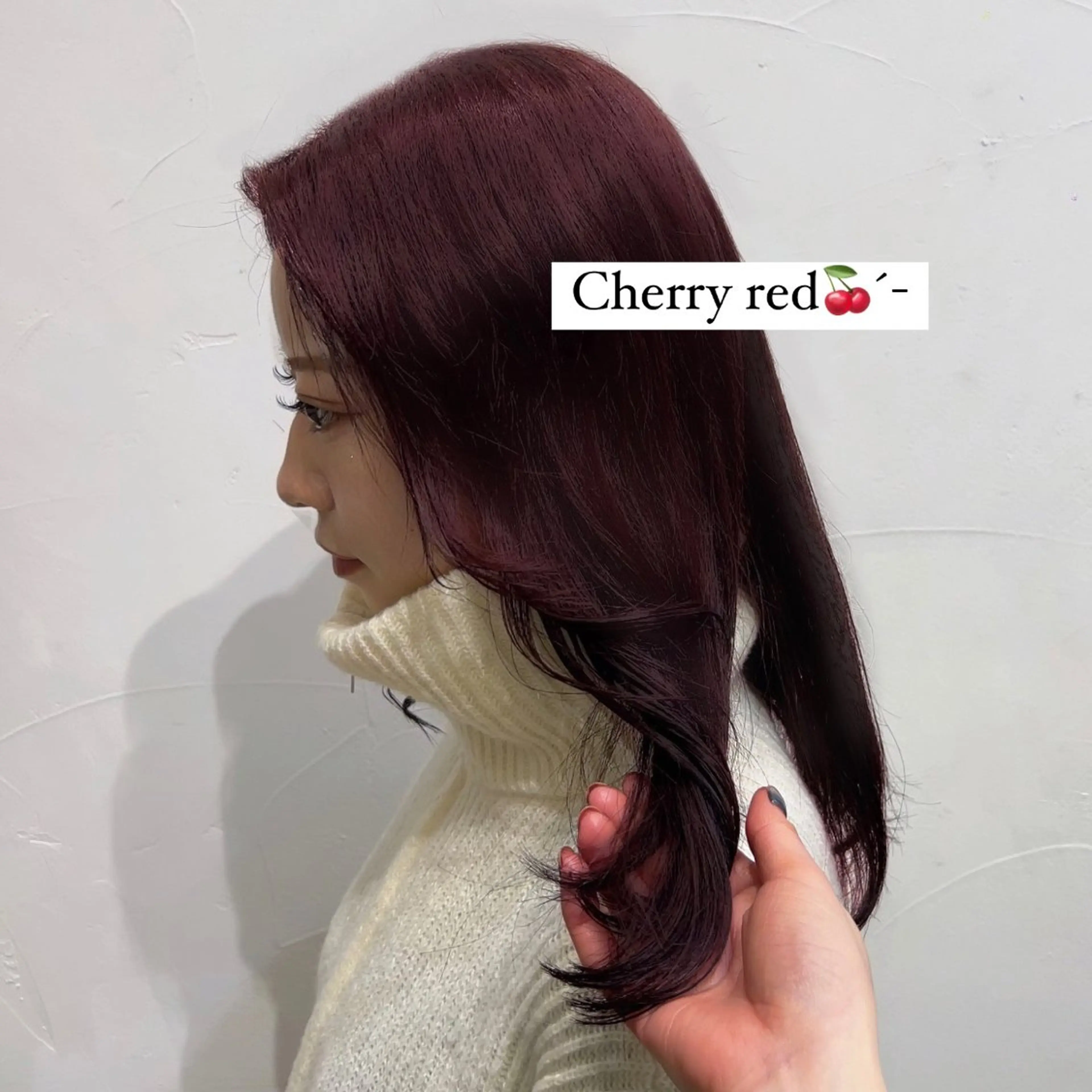 ミディアム カラー ブリーチ ダブルカラー ブリーチなしカラー レッドカラー ベージュ/ブリーチ無 し/透明感/yukiのヘアスタイル