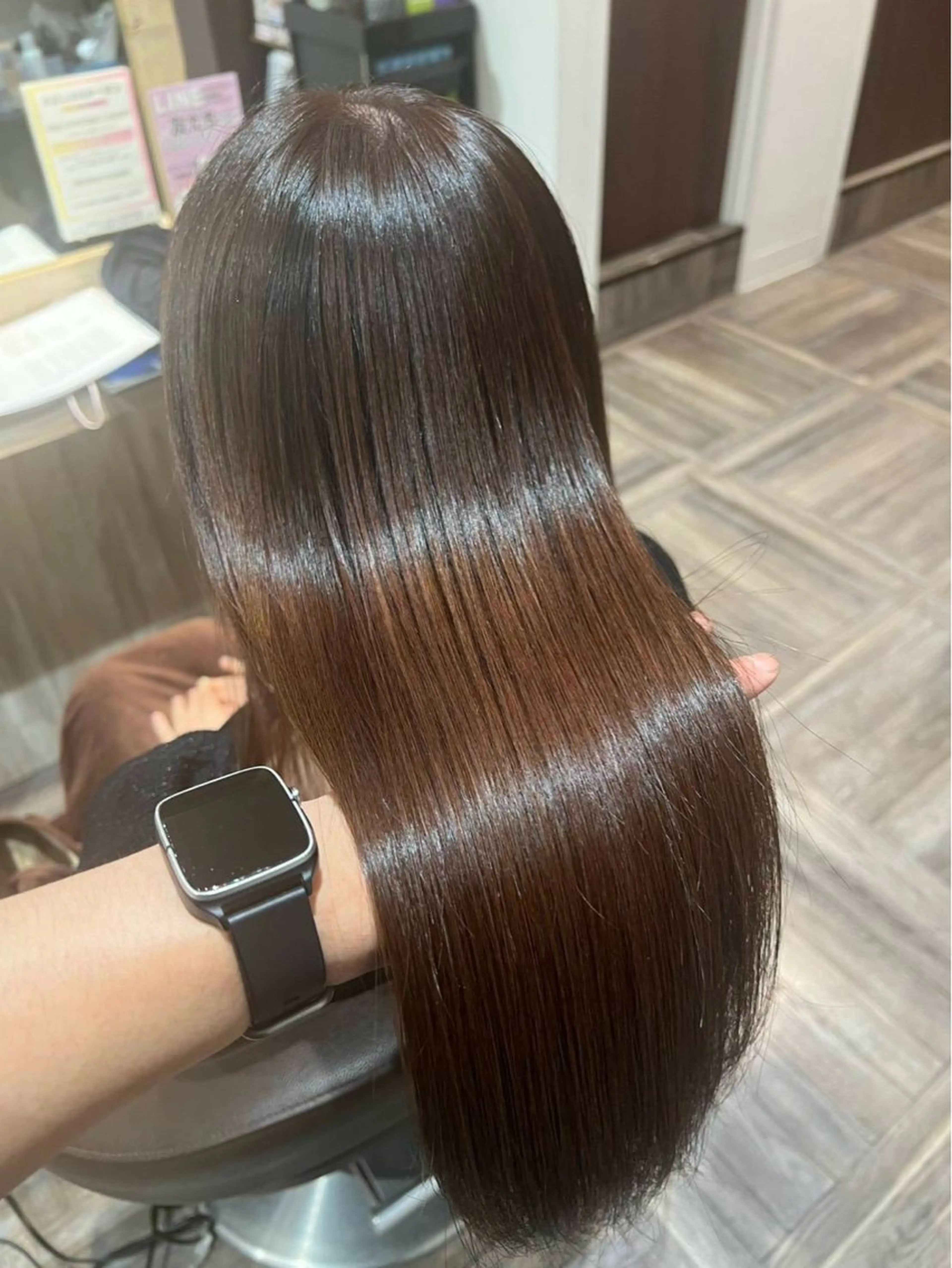 ロング 縮毛矯正 酸性ストレート 池内 なおみのヘアスタイル