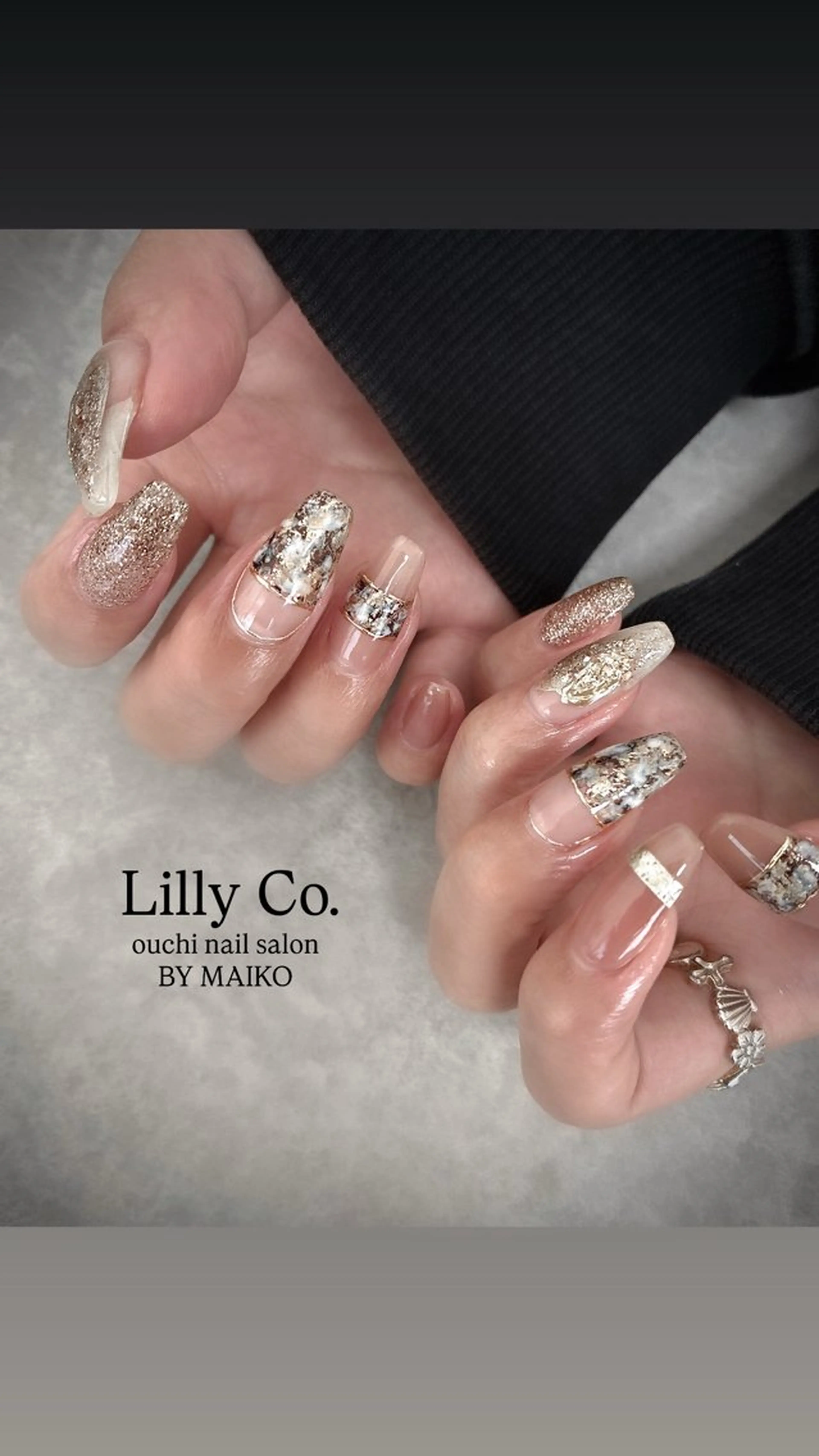 ネイル 春ネイル ハンドネイル ハンドケア Lilly Co.のネイルデザイン