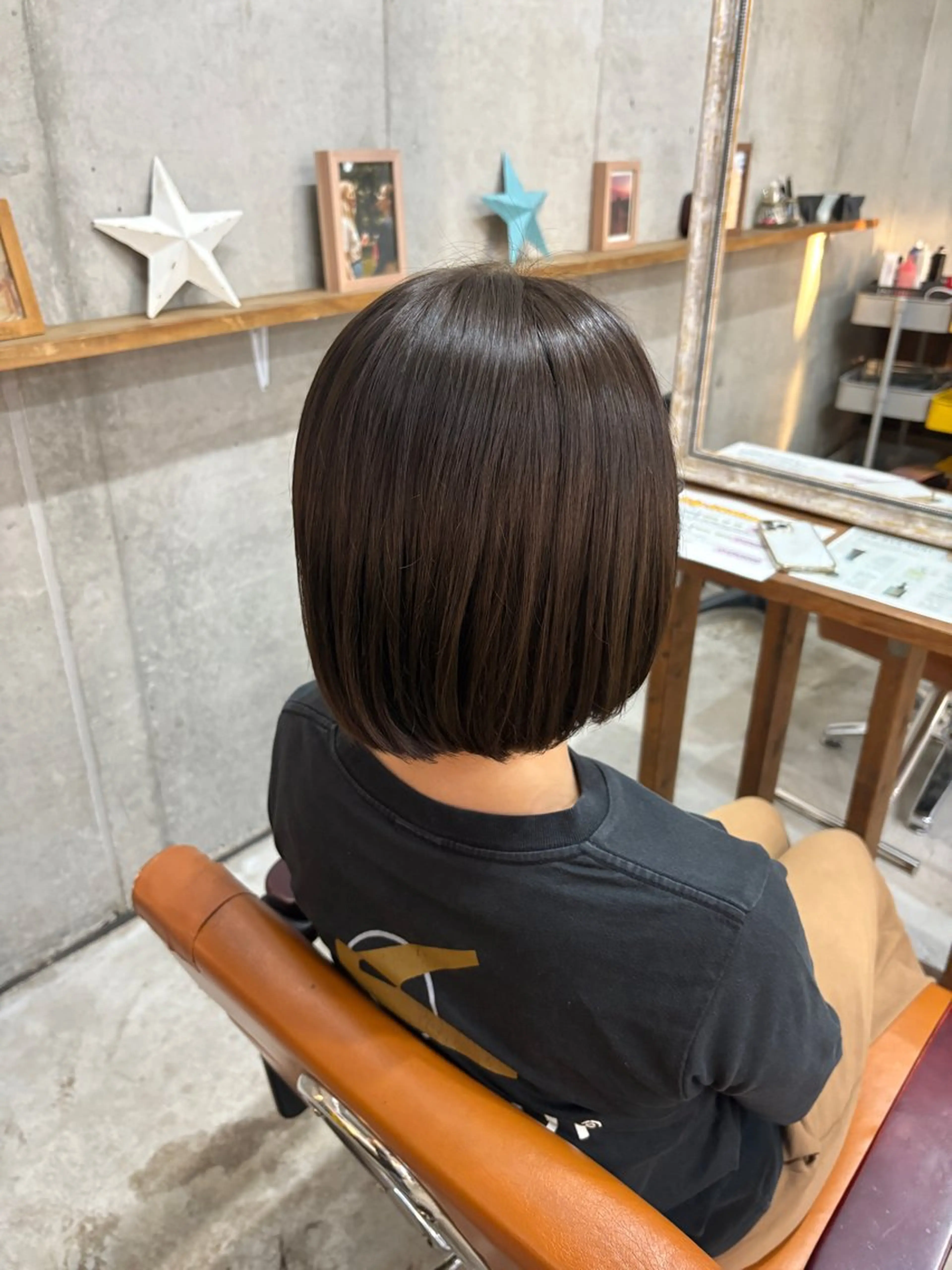 ミディアム ボブ カット ヘアカラー Yukino/ 透明カラー🫧のヘアスタイル
