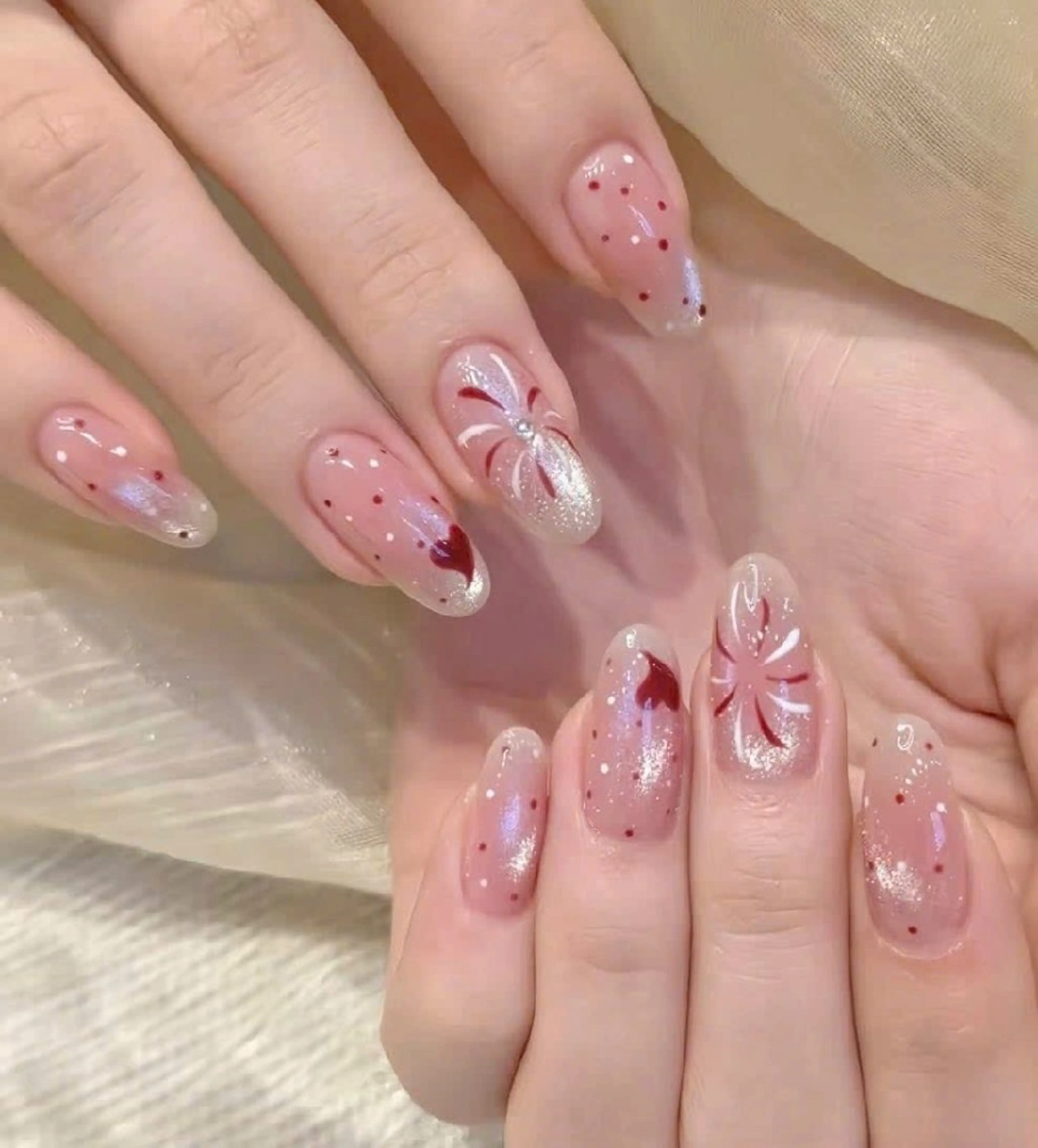 ネイル 成人式 フラッシュネイル フレンチネイル ジェルネイル グラデーション Lya Nail_ Umikoのネイルデザイン