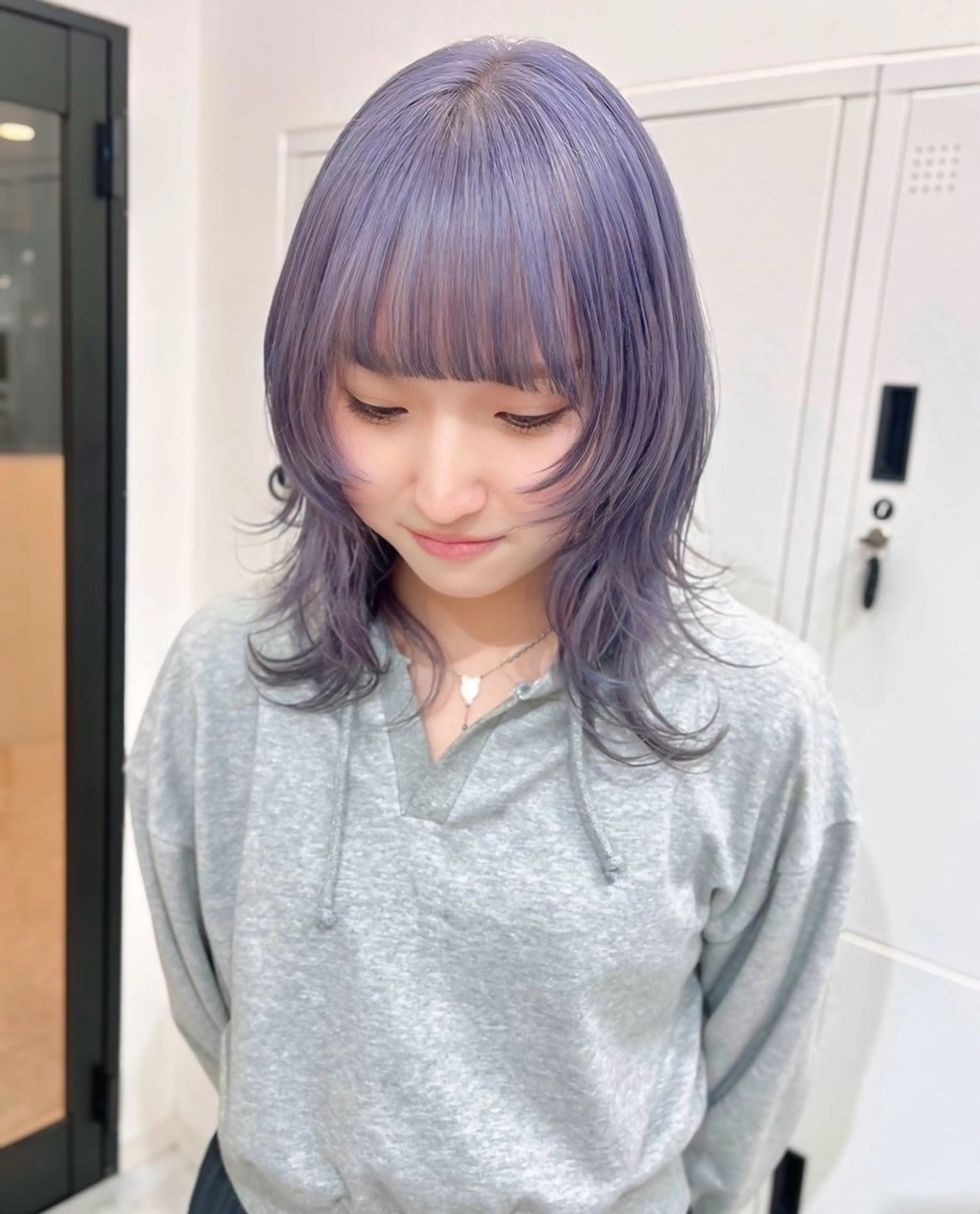 ミディアム カラー ヘアカラー トリートメント ケアブリーチ/透明感 カラー🩶YURIAのヘアスタイル