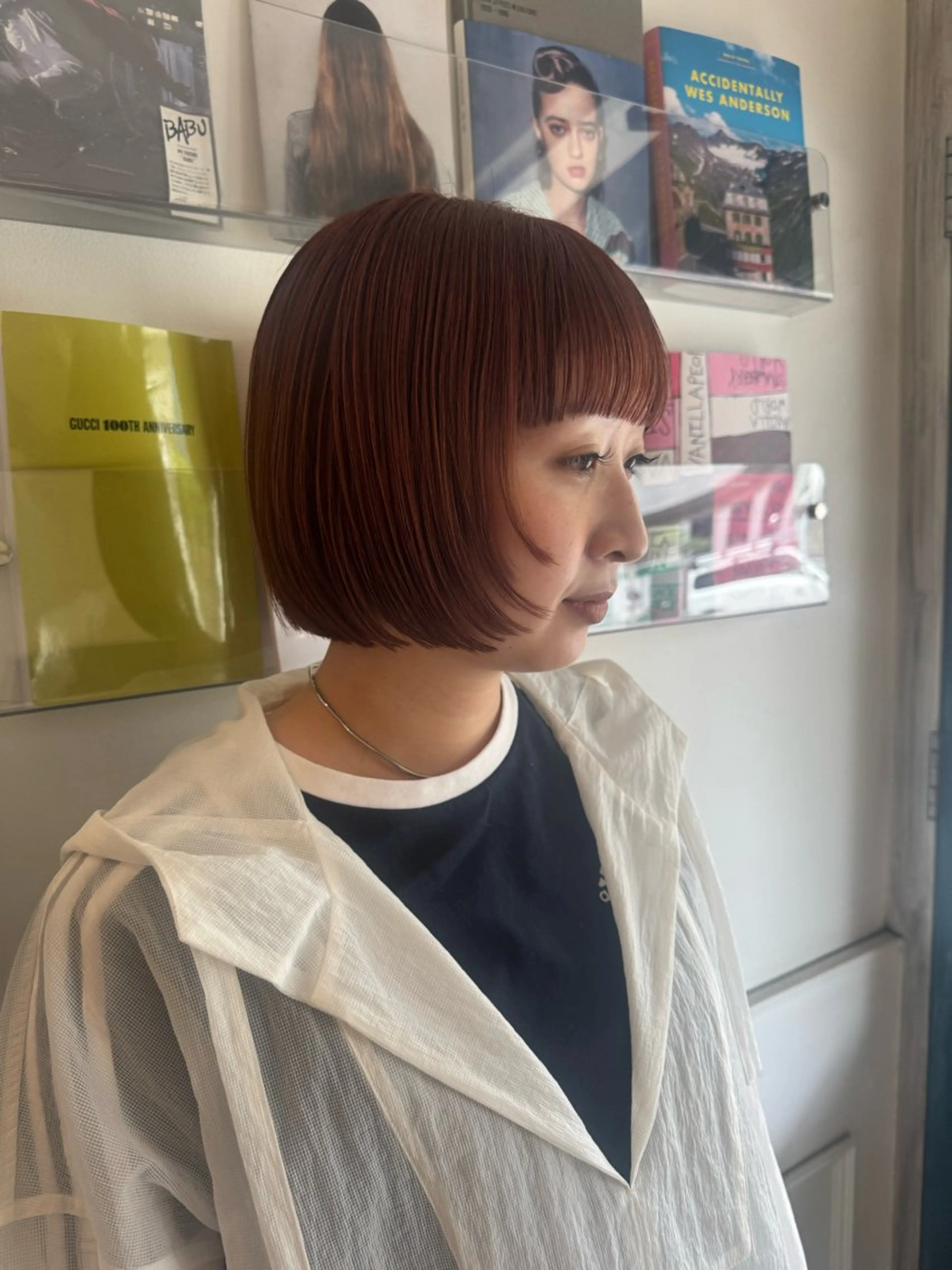 ショート カラー ベージュカラー オレンジ オレンジベージュ ボブ カット ヘアカラー 今泉/kai🐇ボブ 似合わせカットのヘアスタイル