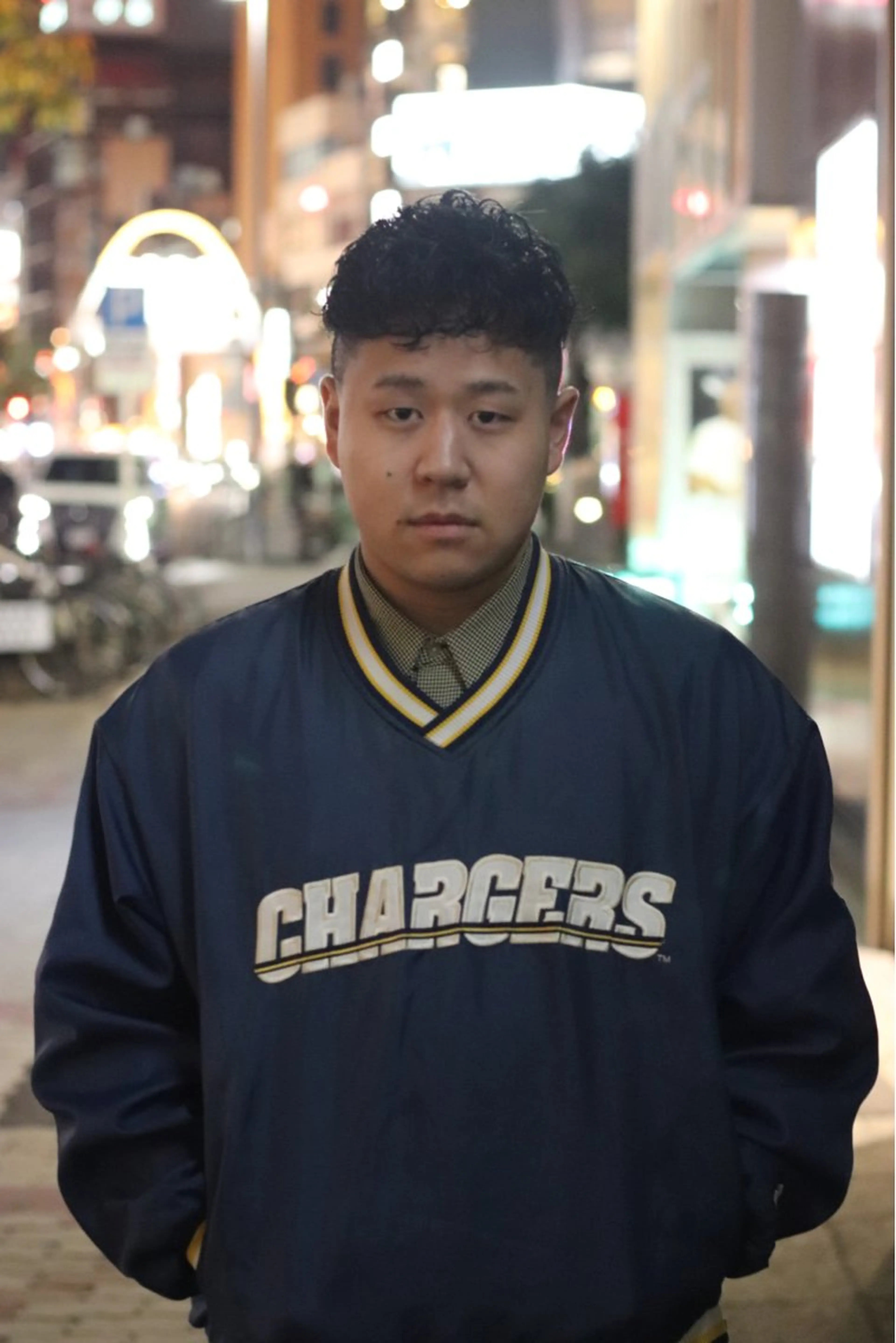 ショート パーマ メンズ フェードカット スペインカール joh/メンズ/ ブリーチ/矢場町のヘアスタイル