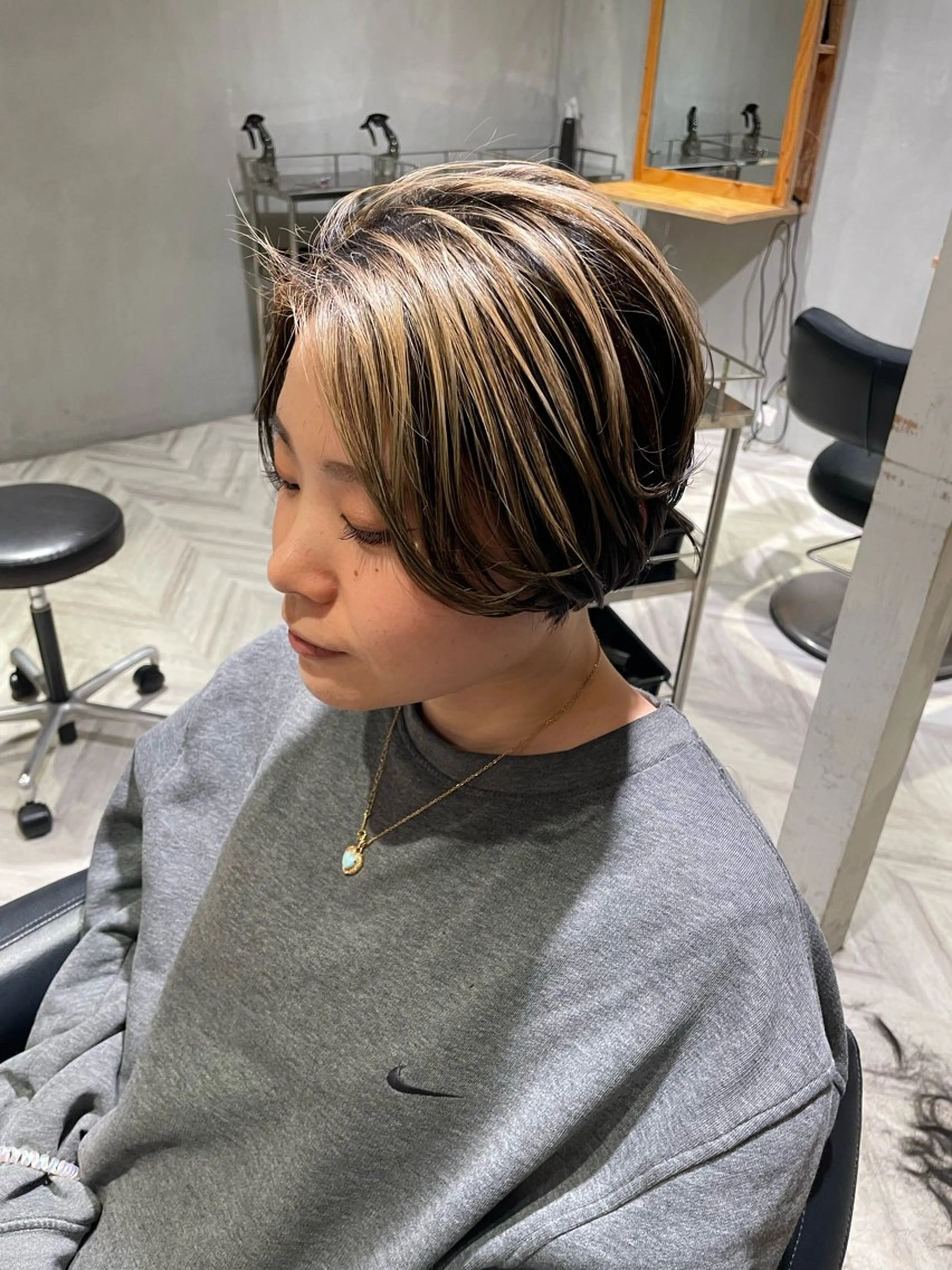 外国人風ハイライトカラー✩.*˚の写真