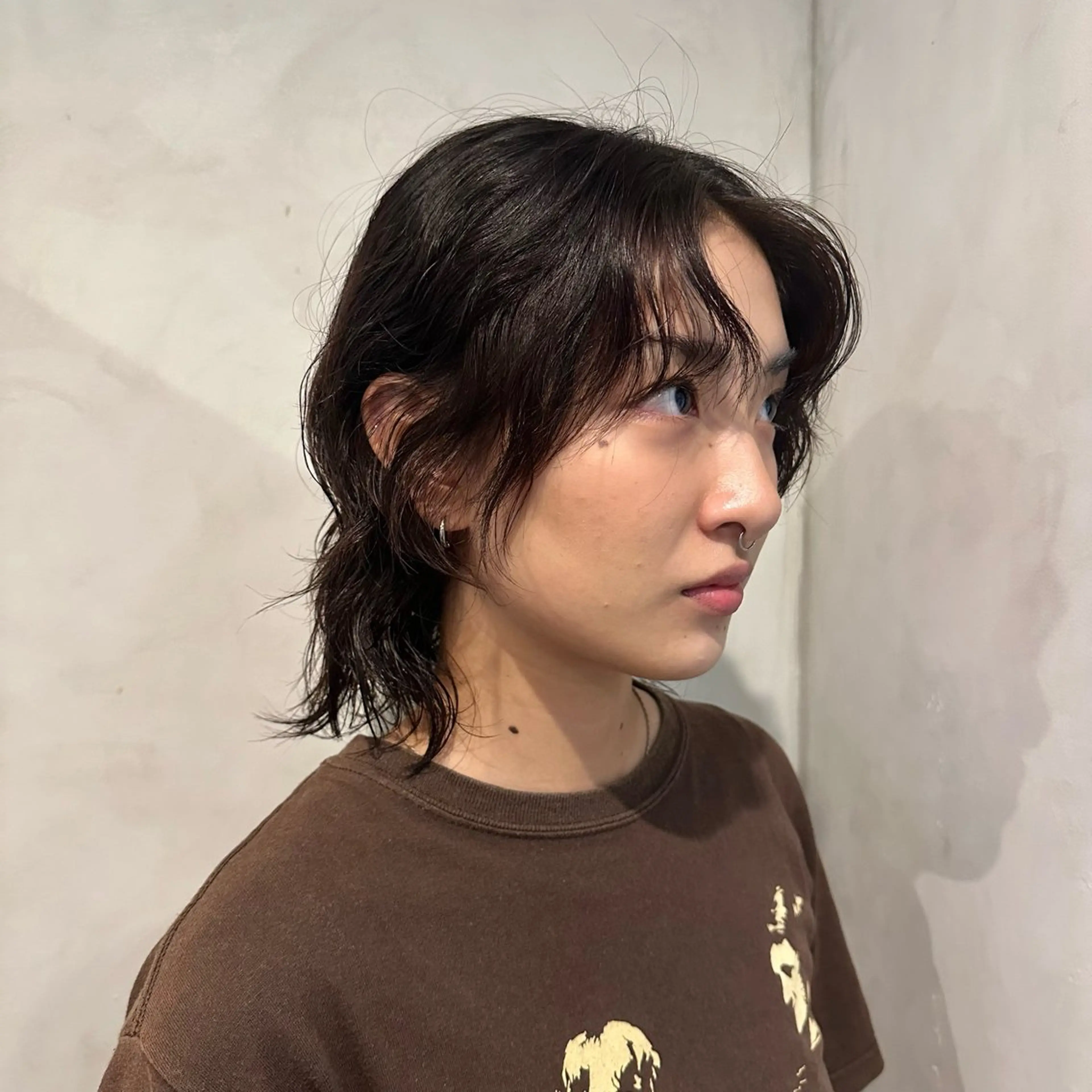 ミディアム パーマ ミディアムパーマ くせ毛 レイヤーカット ウルフカット ニュアンスパーマ カット パーマ トリートメント Yuki☺︎パーマ レイヤーカットのヘアスタイル