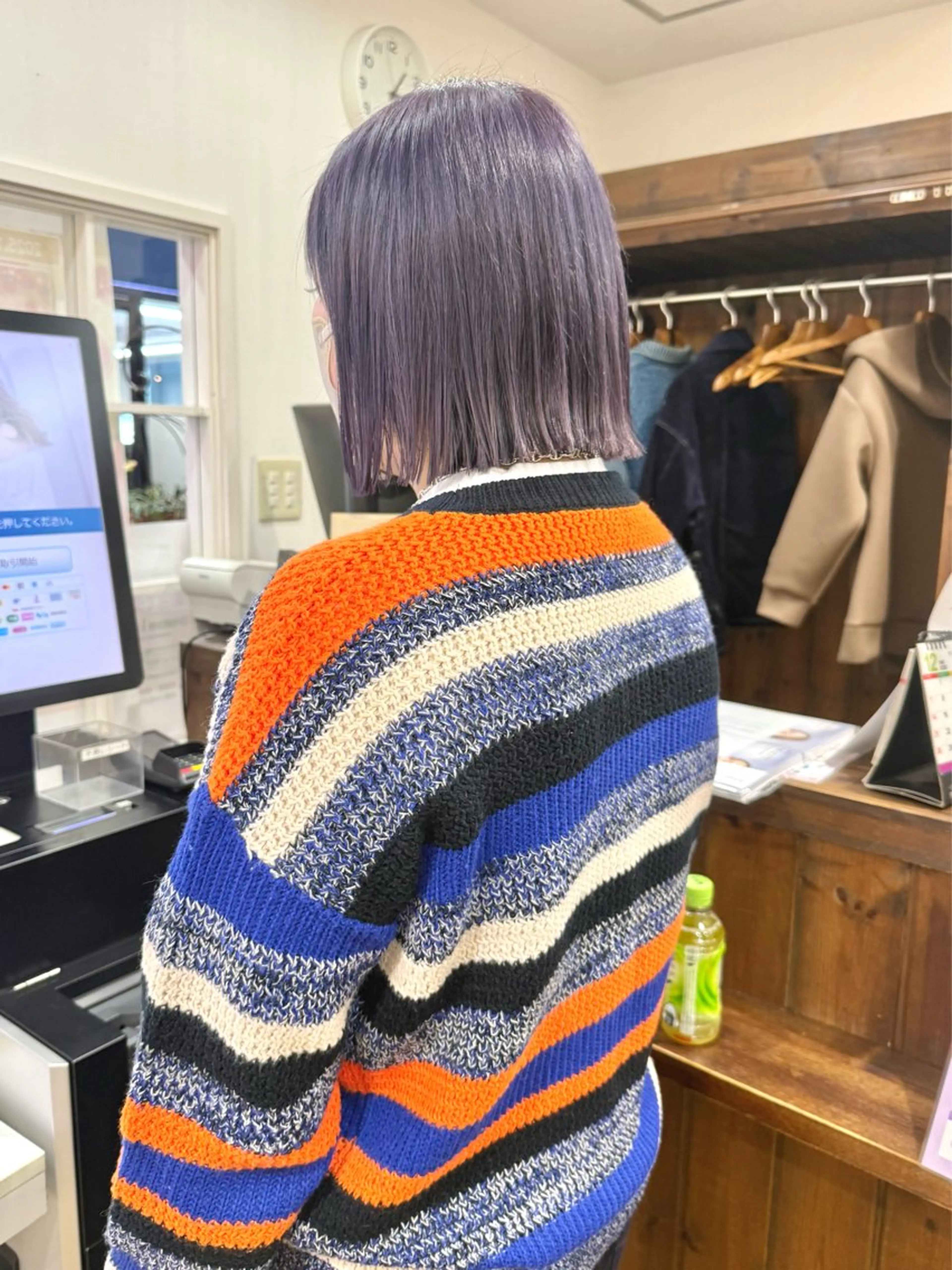 ショート カラー ヘアアレンジ ラベンダーカラー ボブ 外ハネヘア ヘアカラー 💖ダブルカラー/ ヘアセット/晴香💖のヘアスタイル