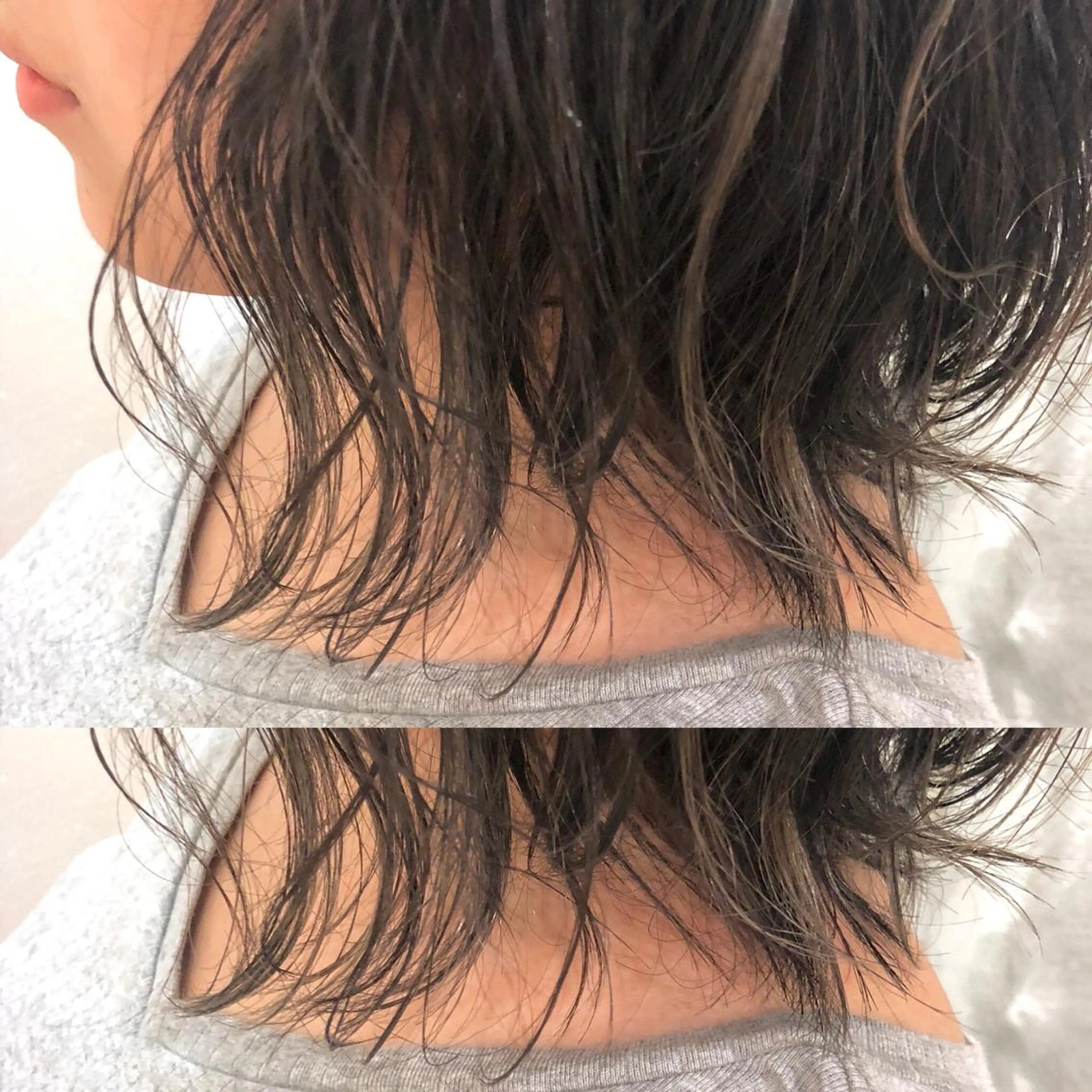 ミディアム カラー グレージュ ハイライトカラー シルバー シルバーグレージュ ハイライト ヘアカラー 松村 崇弘のヘアスタイル