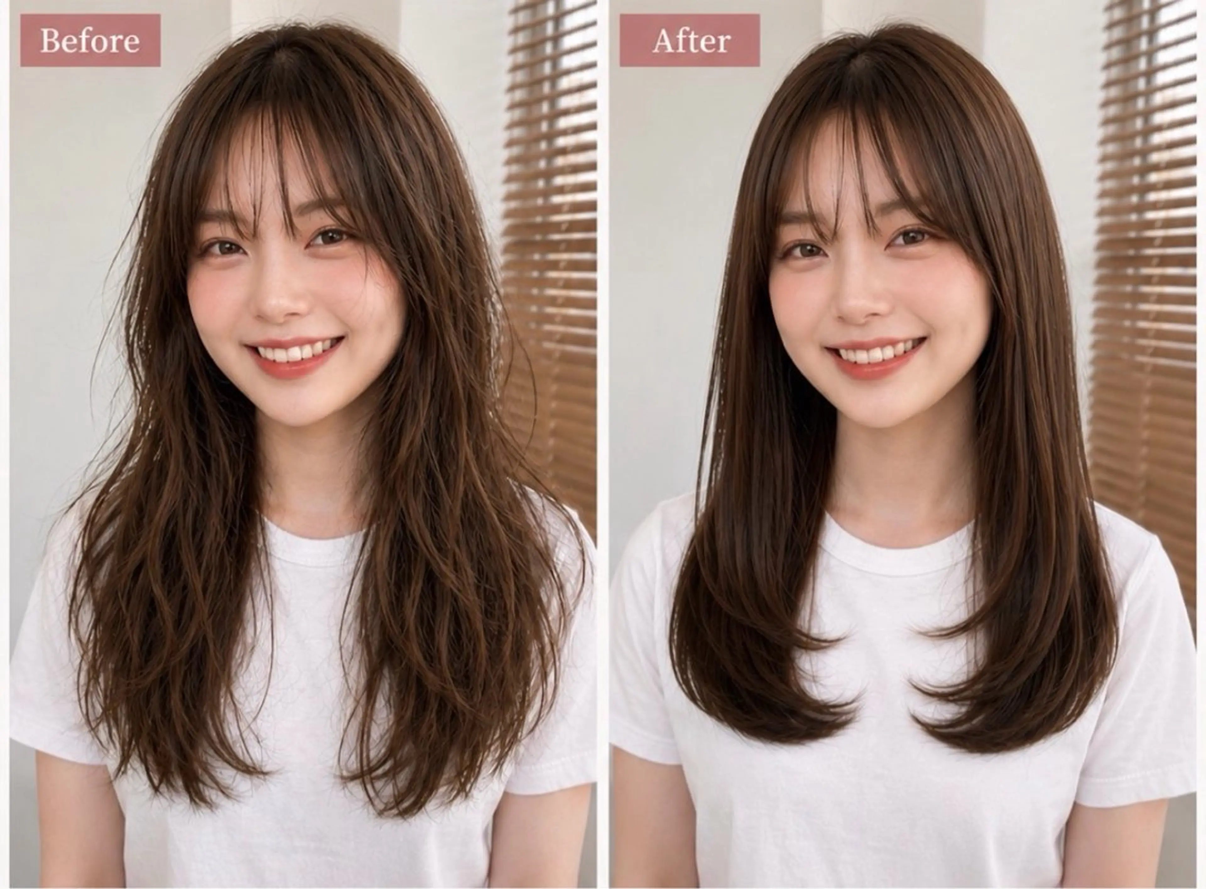 セミロング セミロングパーマ 縮毛矯正 ⭐︎ MUTSUMIのヘアスタイル