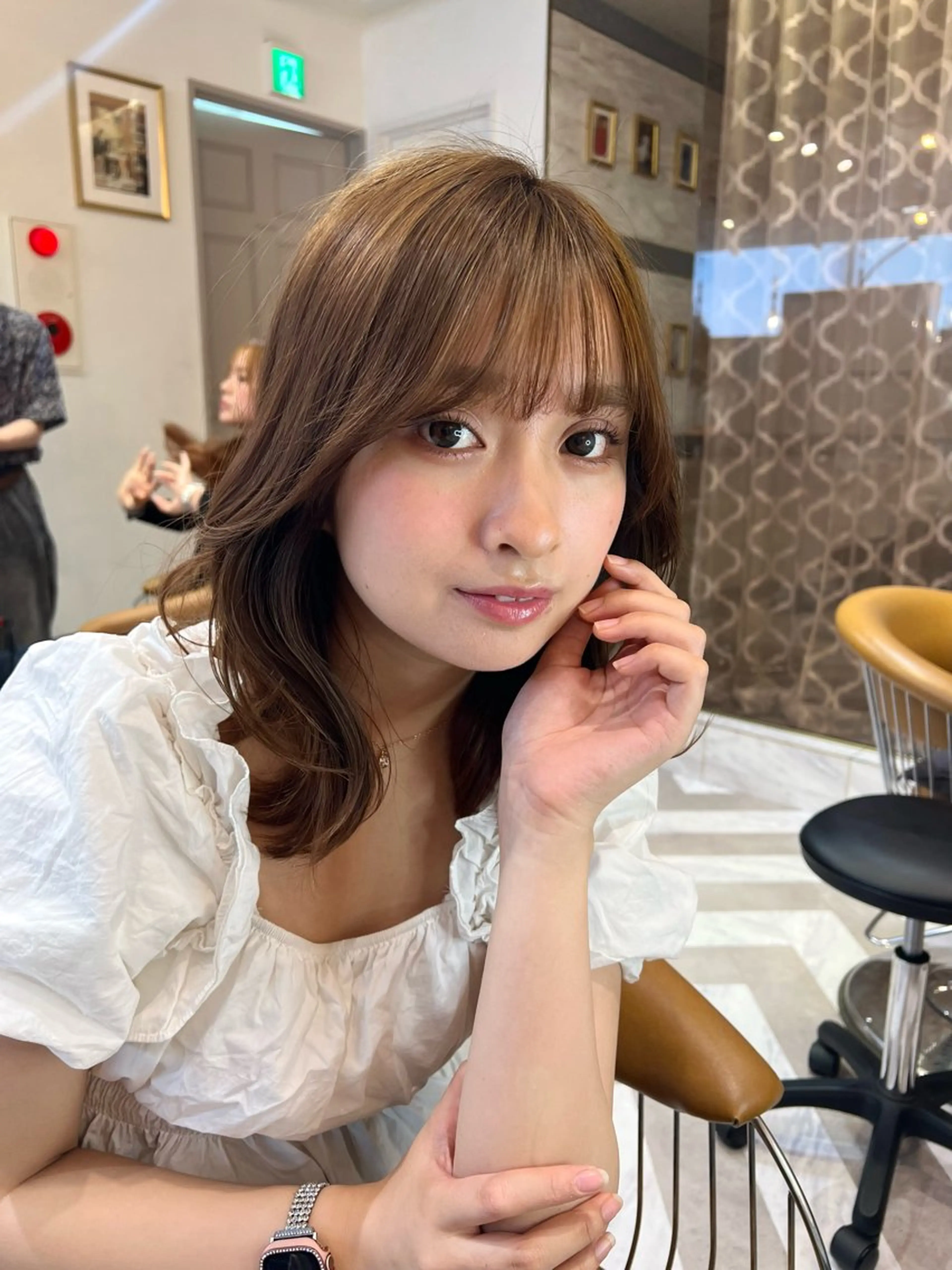 ミディアム ヘアカラー トリートメント ‎🤍レイヤー/ 縮毛矯正🖤菊池瑛士のヘアスタイル