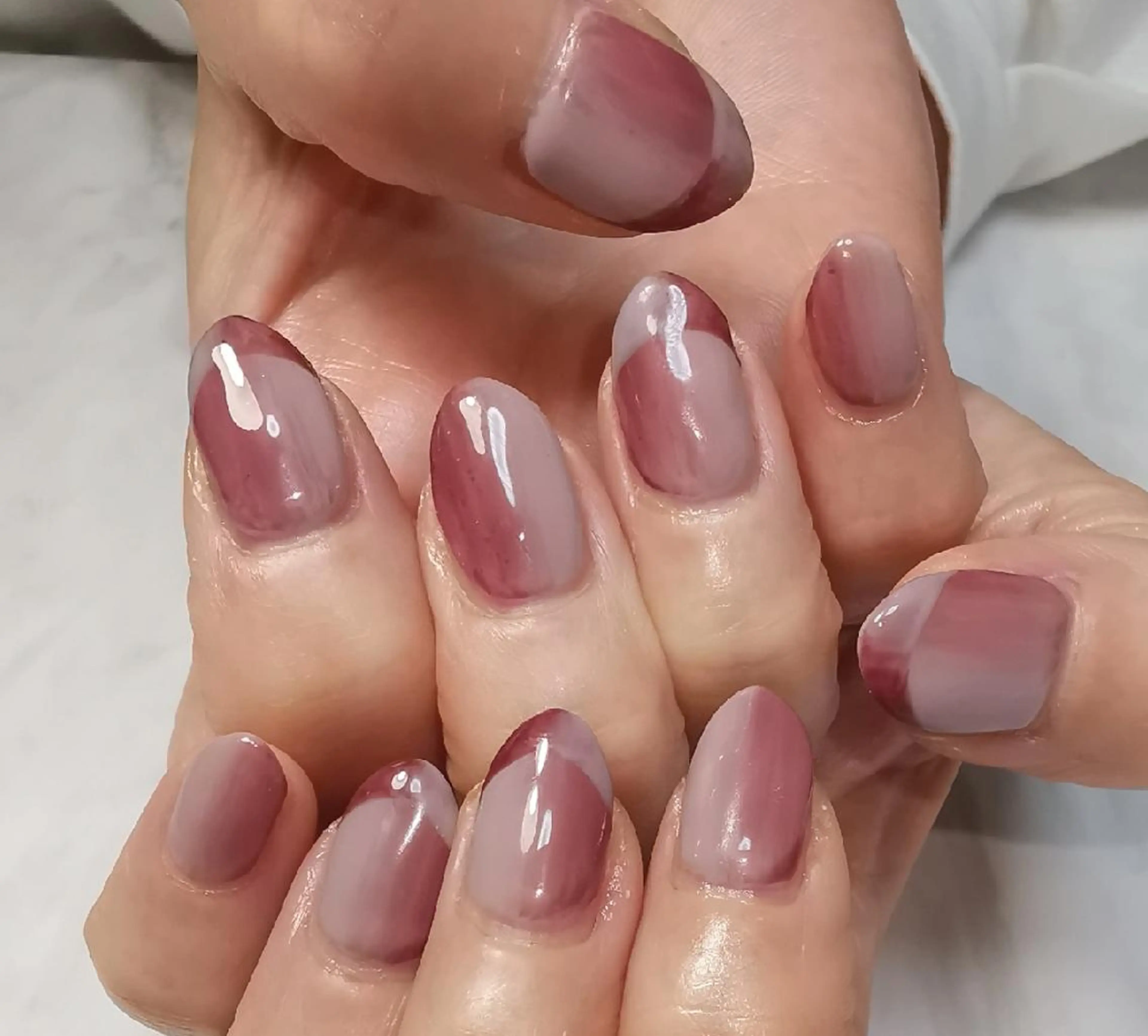 ネイル フレンチネイル オンブレフレンチ ハンドネイル reve あやののネイルデザイン