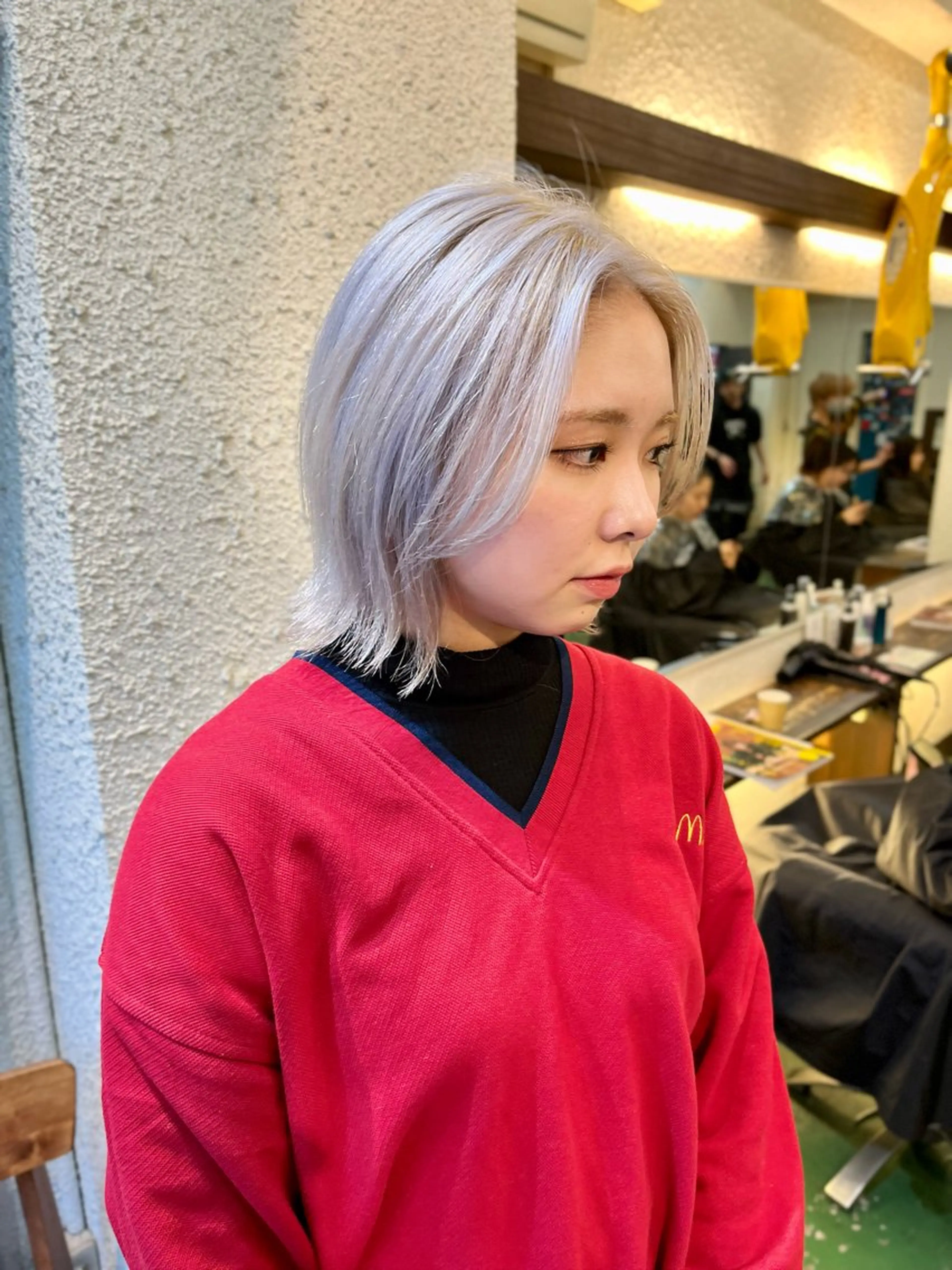 ミディアム カラー うるツヤハイトーン✨ /西川郁巳のヘアスタイル