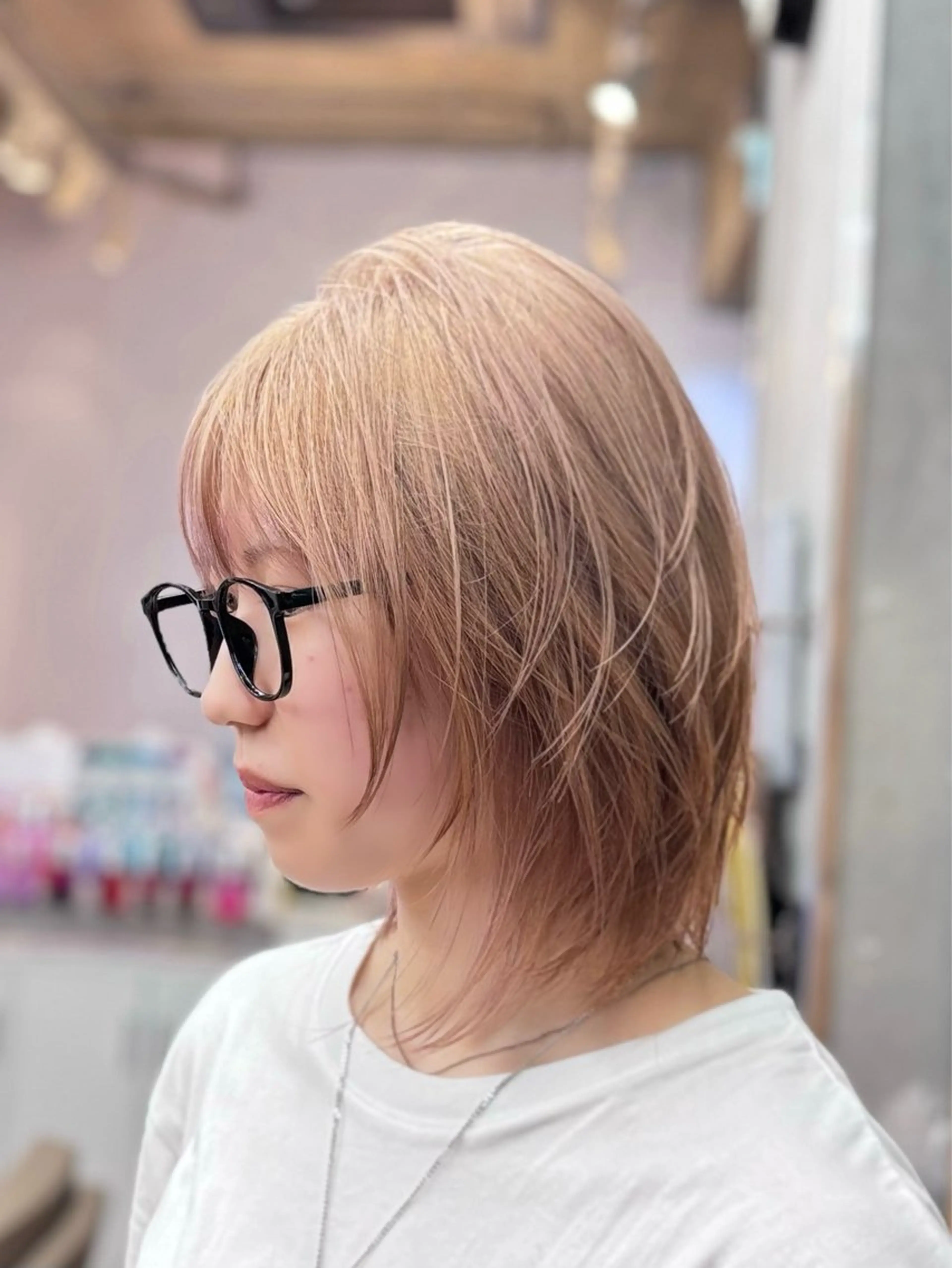 ミディアム カラー ベージュカラー ブリーチ ケアブリーチ 透明感カラー ダブルカラー カット ヘアカラー ブリーチ/ブロンド 🕊️/カズヤのヘアスタイル