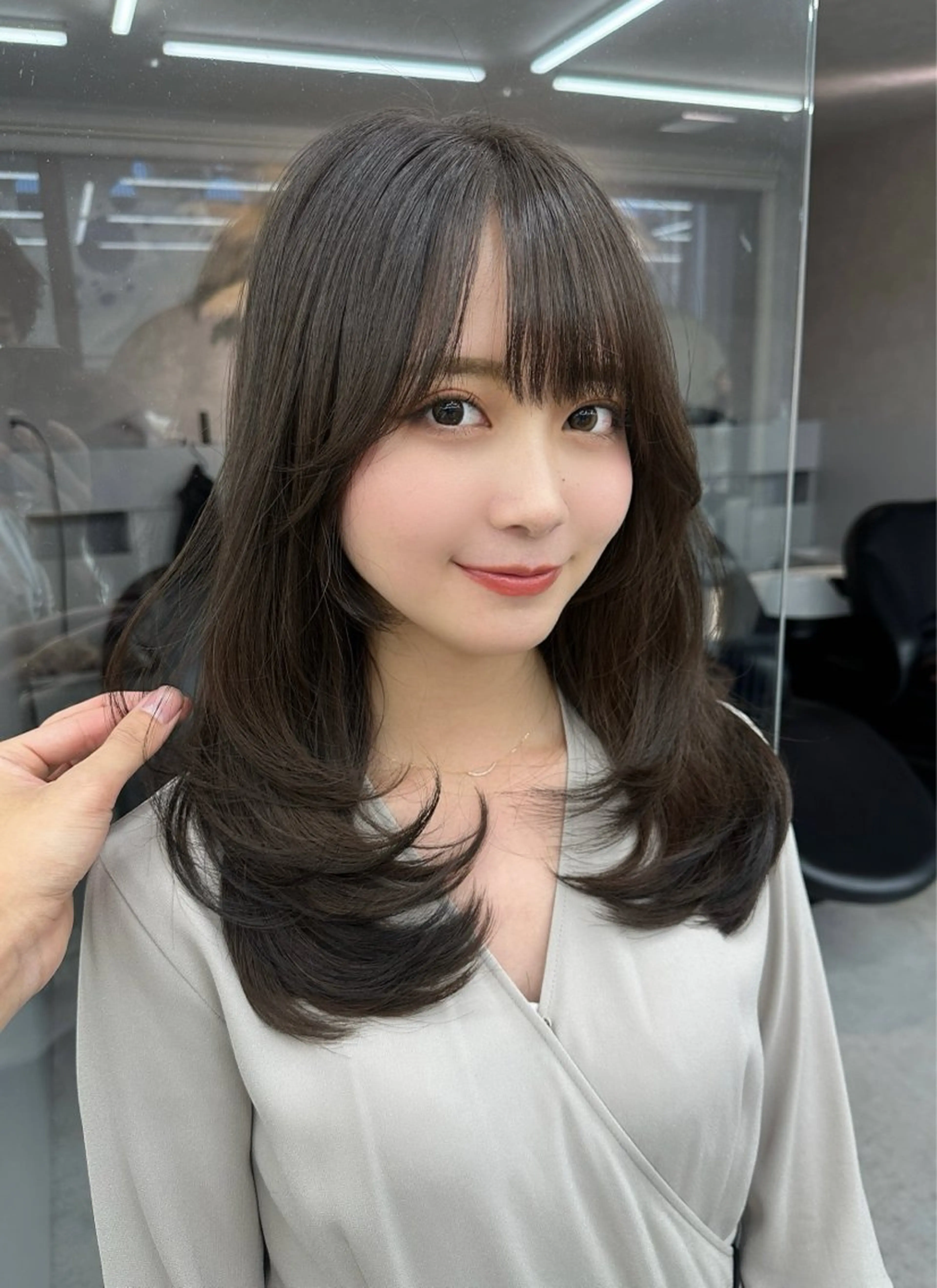 カラー けいし🐬ボブ 美髪縮毛矯正のヘアスタイル