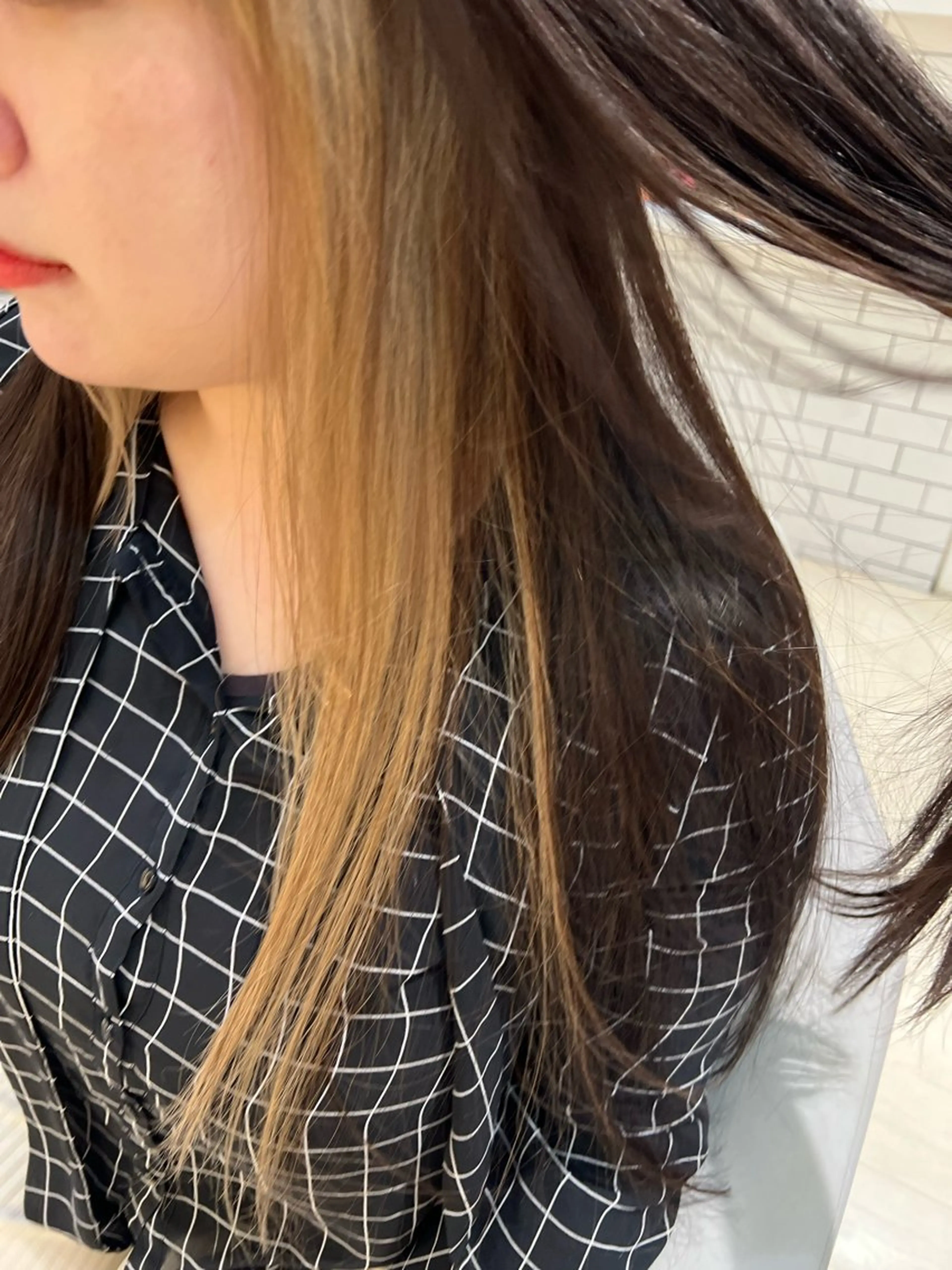 ミディアム カラー ヘアカラー 堀井 凌平のヘアスタイル