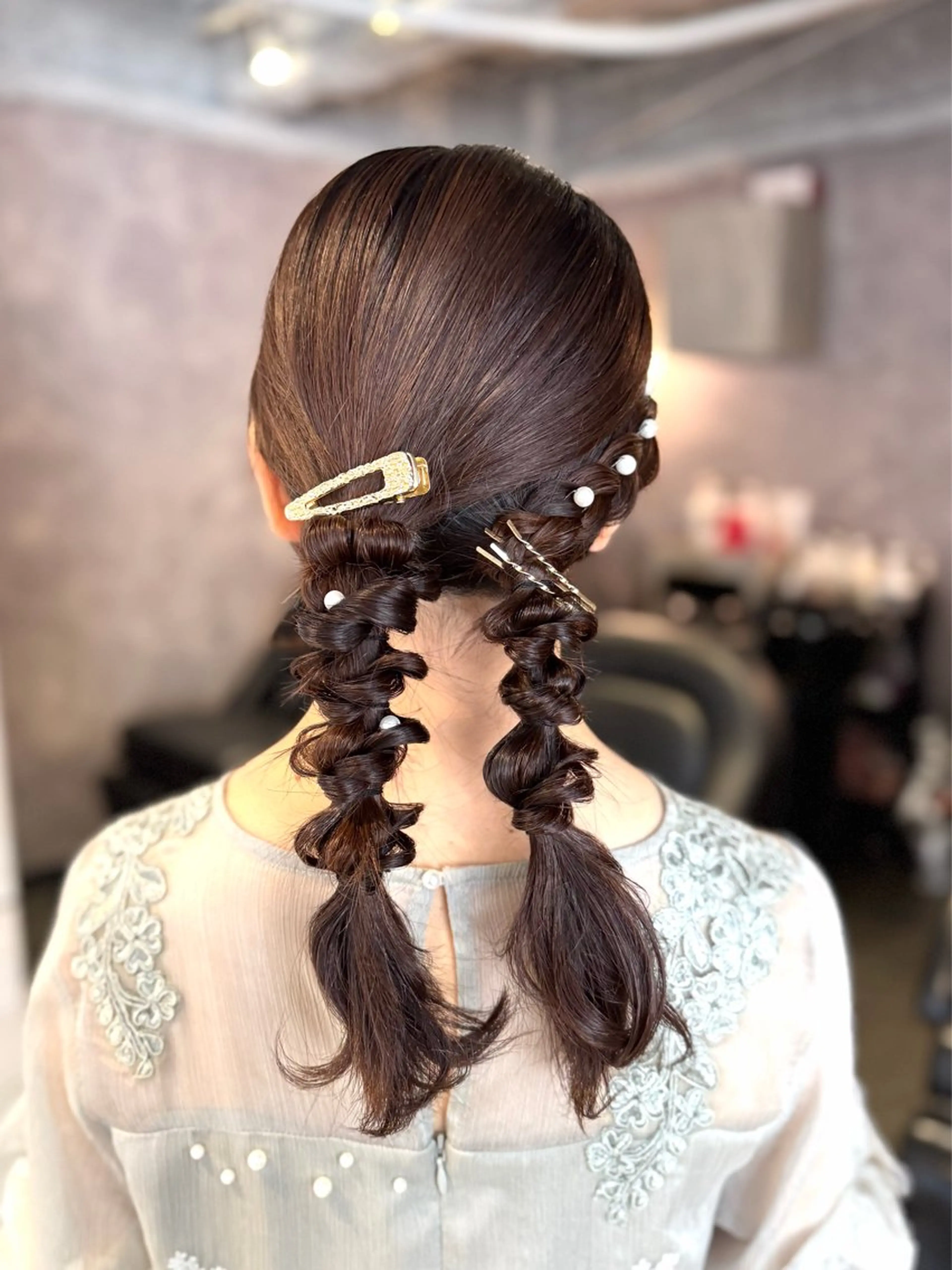 ロング ヘアアレンジ ヘアセット 🩶鈴木茉奈🩶艶髪 /透明感/暖色カラーのヘアスタイル