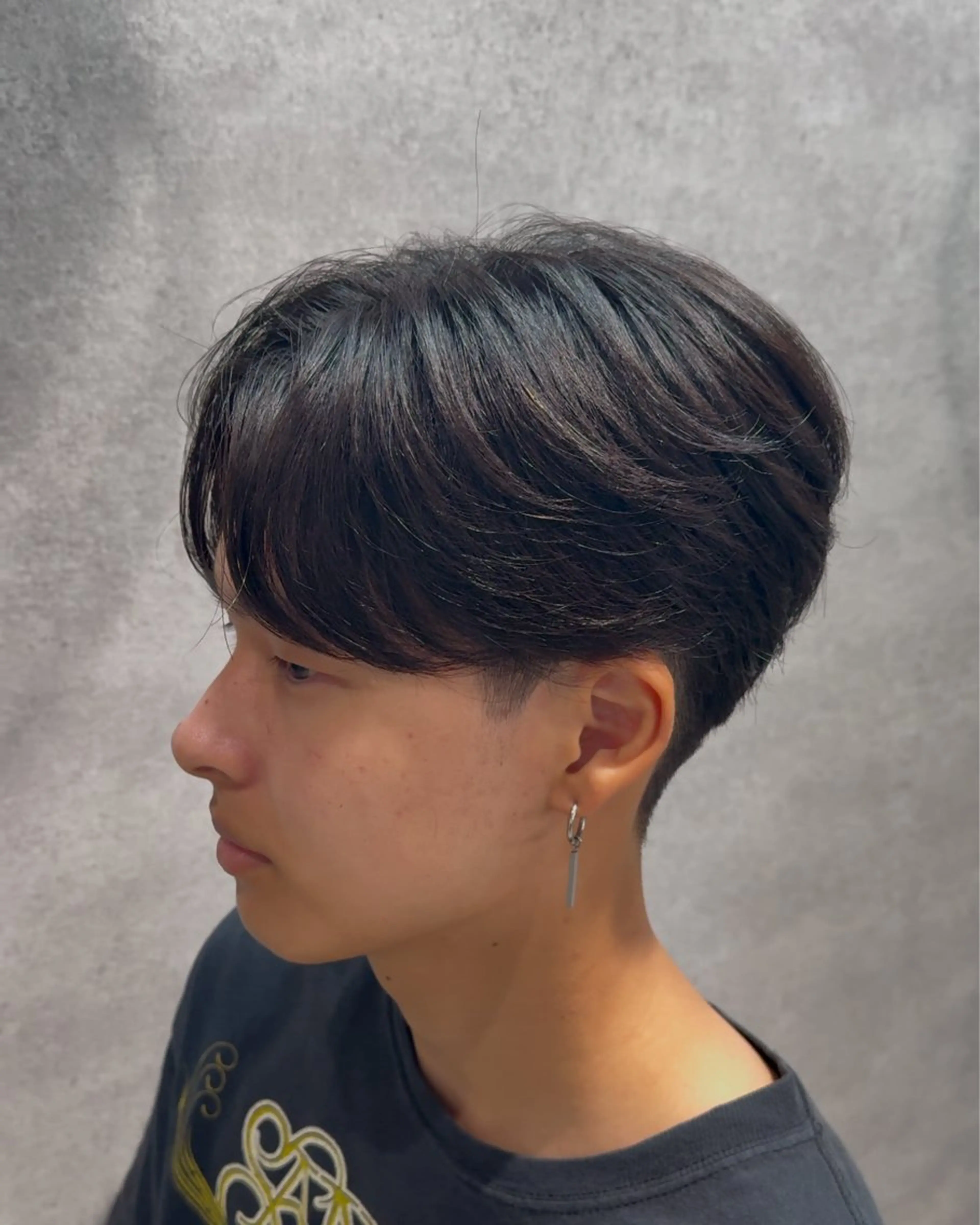 ショート パーマ ヘアアレンジ メンズ カット パーマ ヘアセット Ryo横浜韓国ヘア/ 曲がる縮毛矯正特化のヘアスタイル
