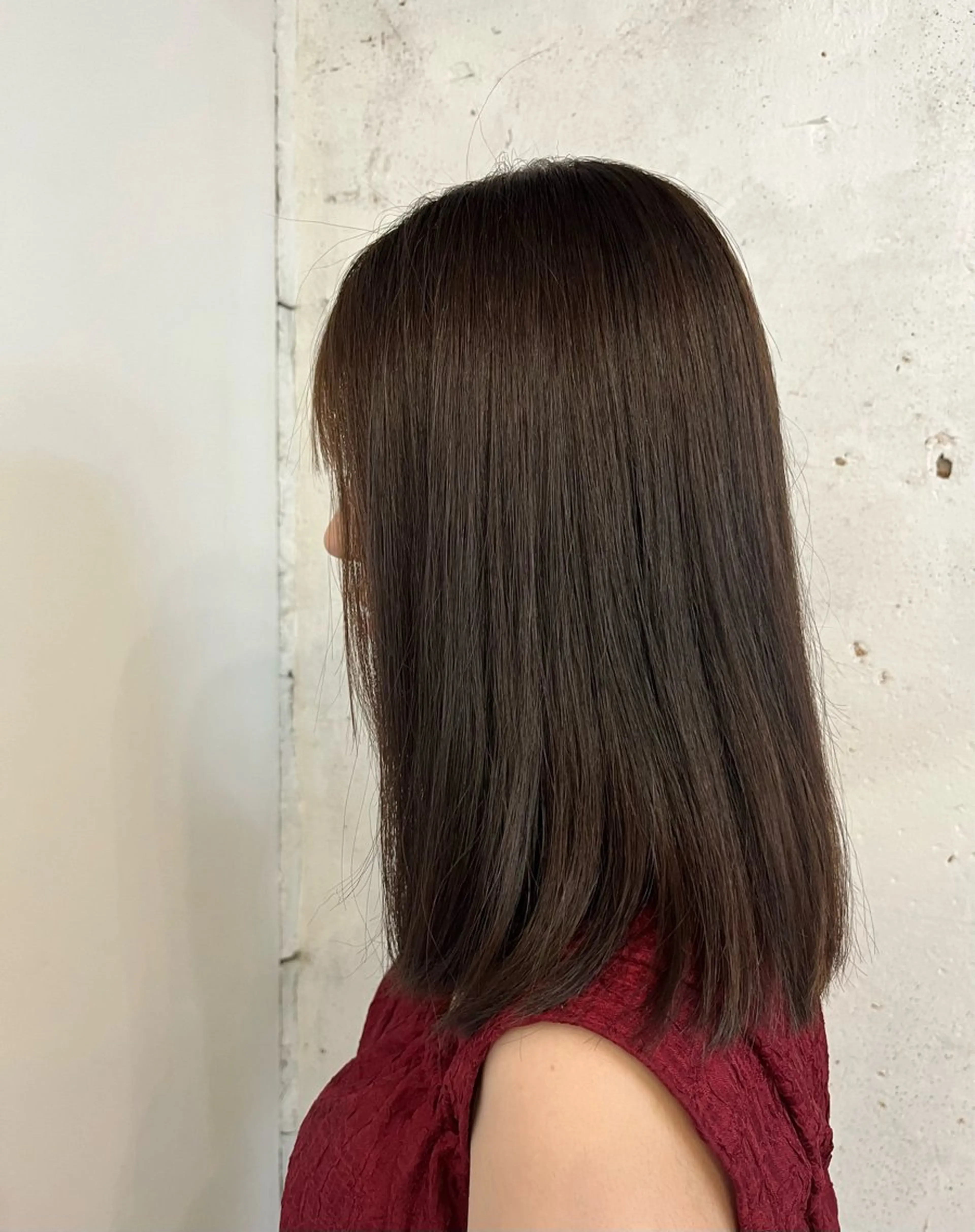 ミディアム 山元 麻里のヘアスタイル