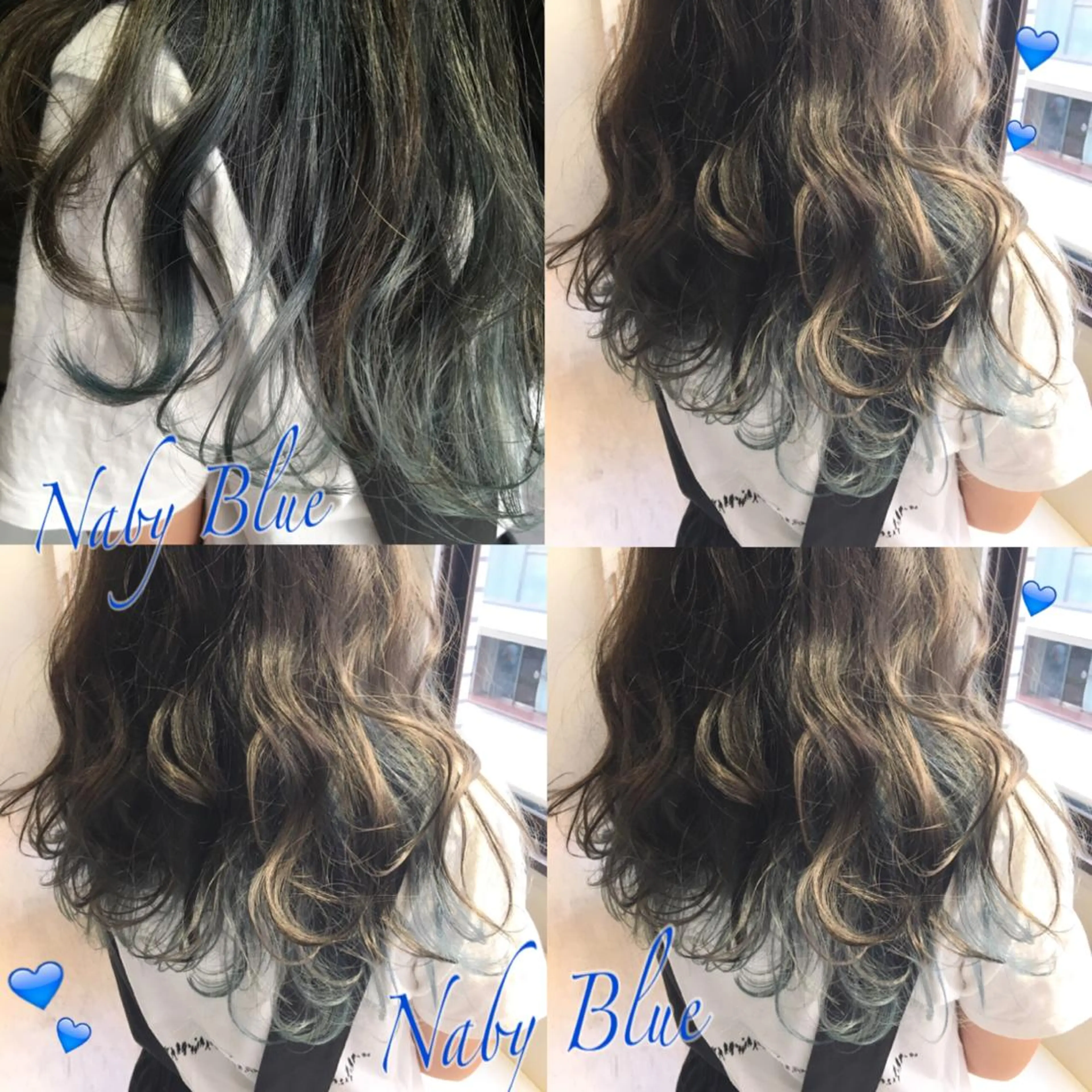 ロング カラー ブリーチ ブルーカラー 透明感カラー イルミナカラー インナーカラー 韓国ヘア得意❤︎森澤 悠佳のヘアスタイル