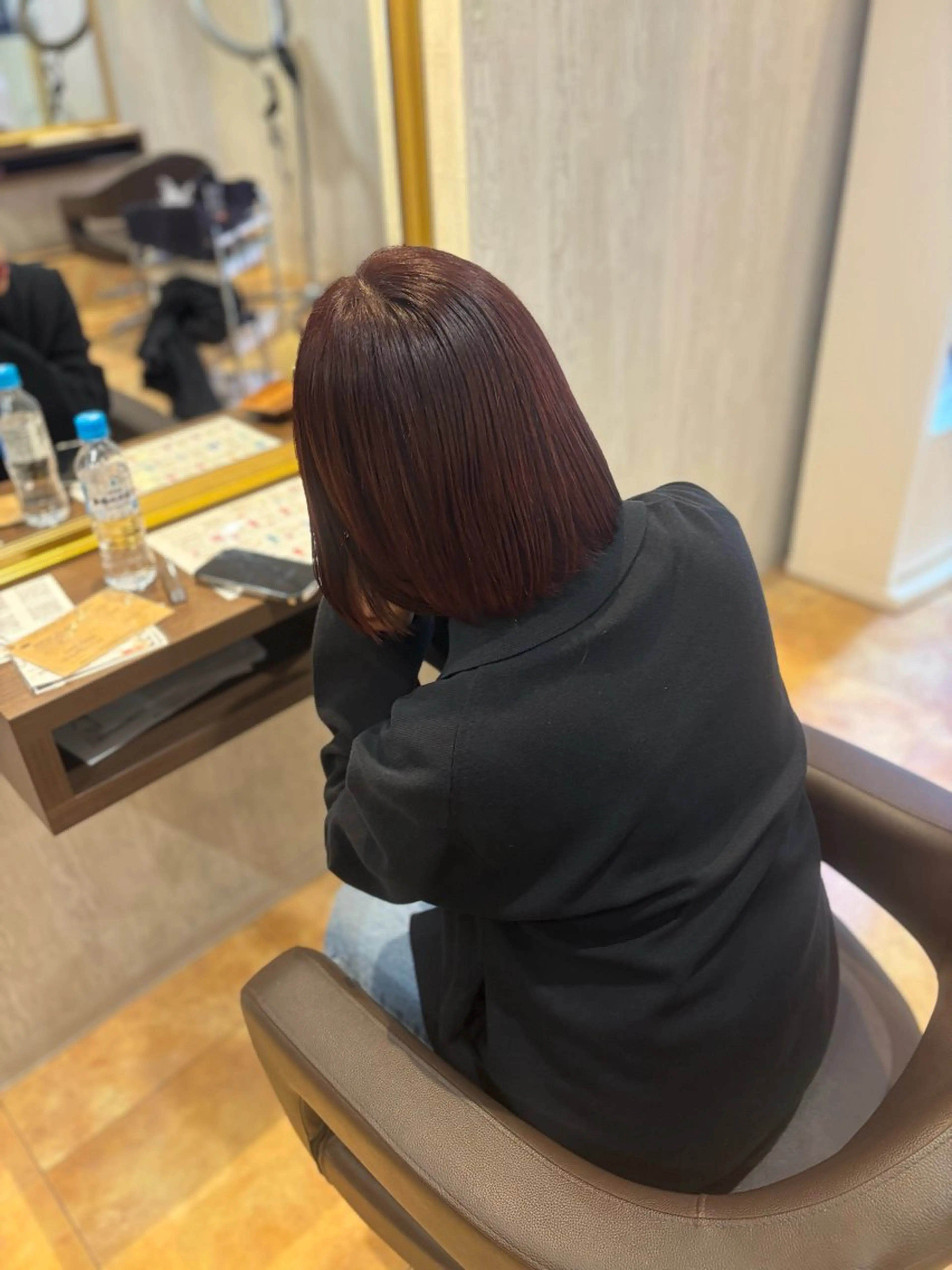 ショート カラー ヘアカラー トリートメント yui🥀/ボブ /ブリーチなしカラーのヘアスタイル