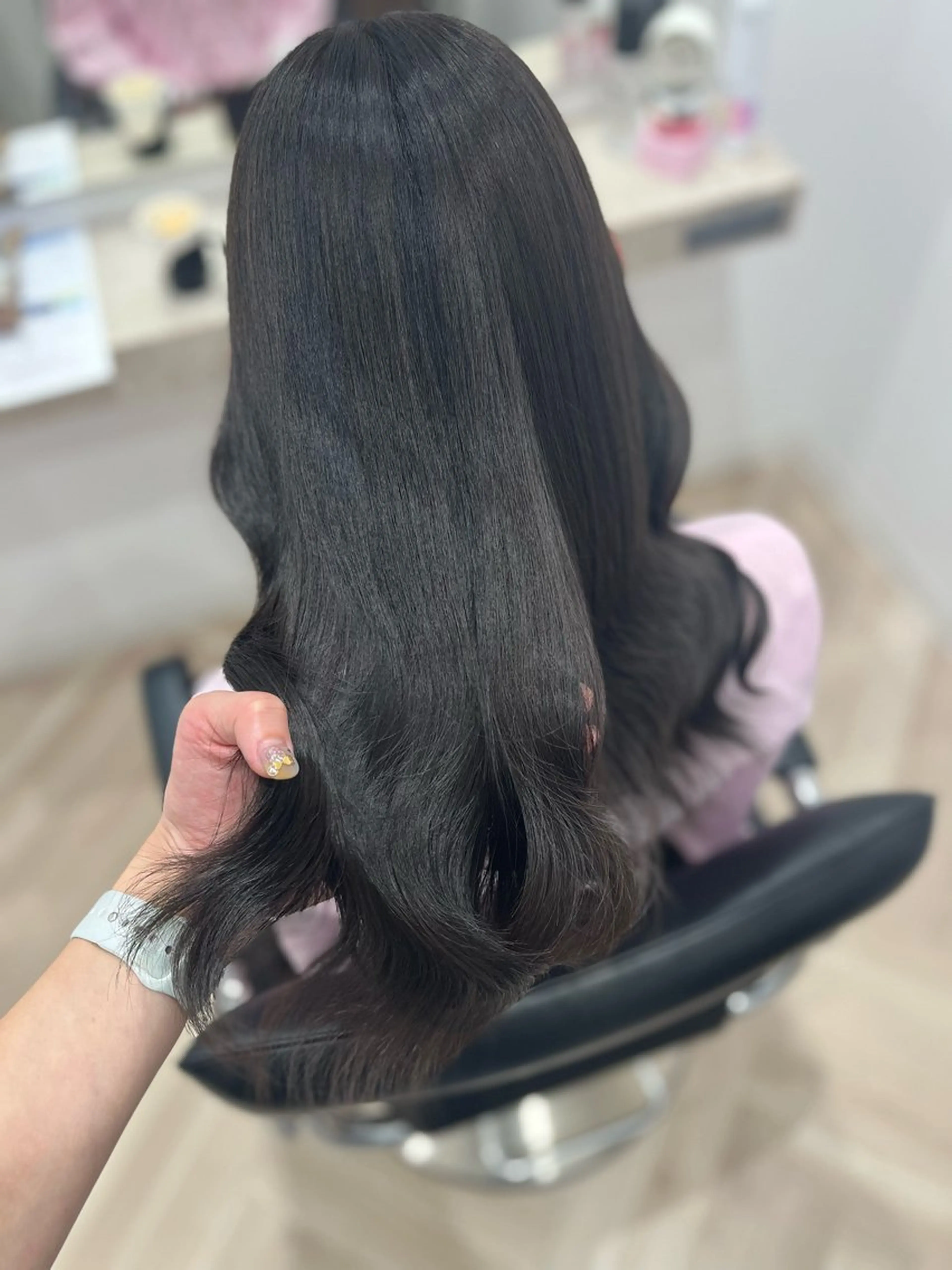 セミロング カラー グレージュ バイオレットカラー バイオレットグレージュ 🫧ぷる艶カラー🫧 Yuubi🦩のヘアスタイル