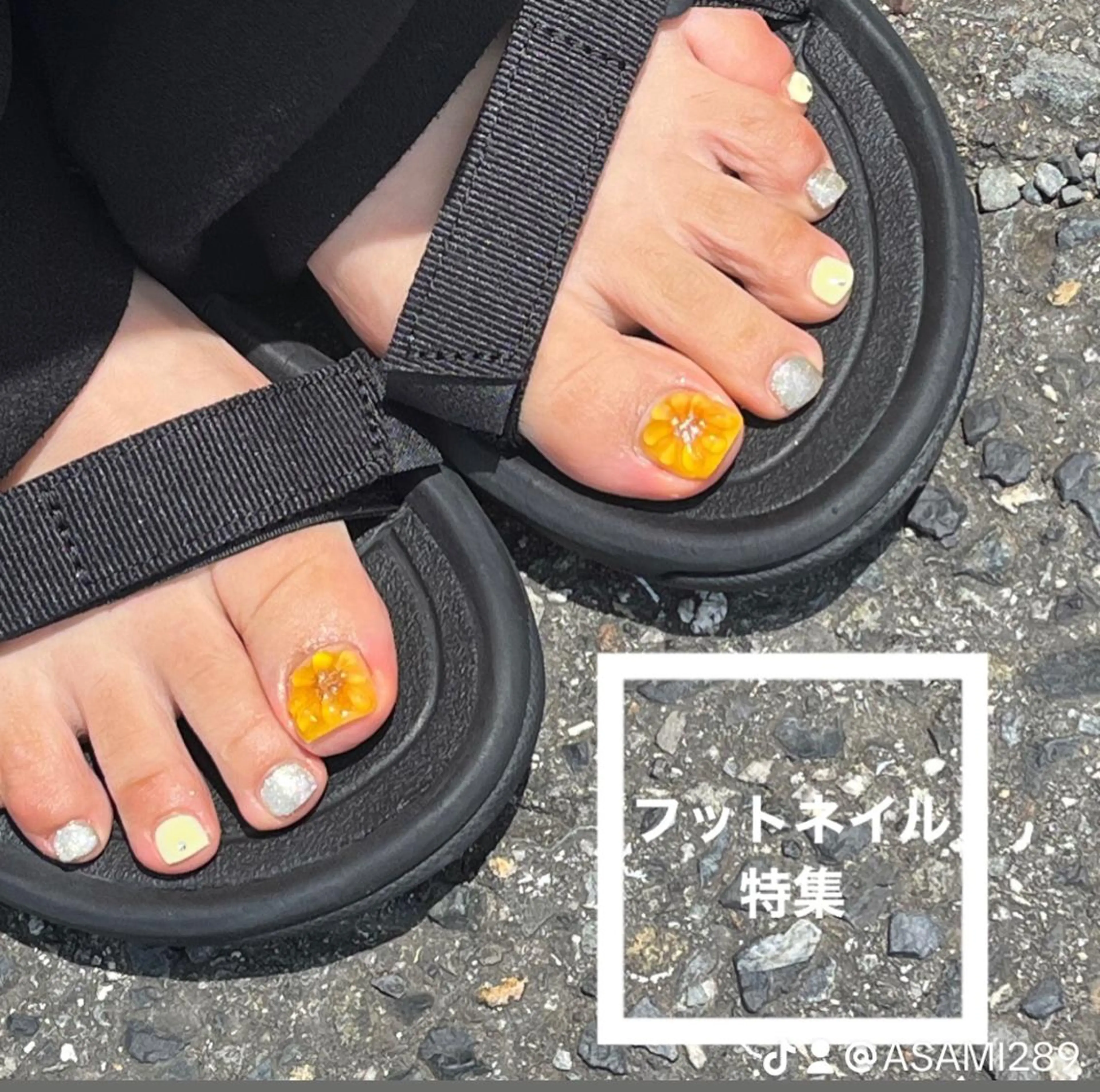 ネイル フットネイル #Amin nail salonのネイルデザイン
